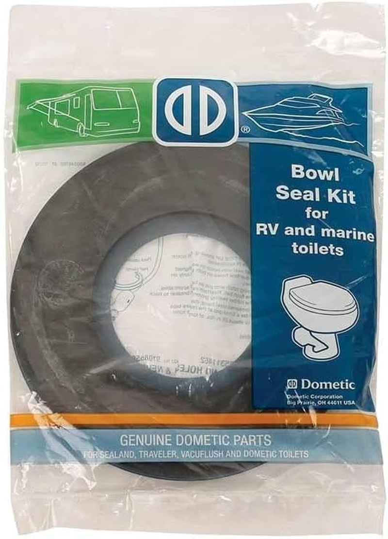 Dometic 385311462 Rubber Toilet Seal Kit in Black | 2001 Toilets & Newer