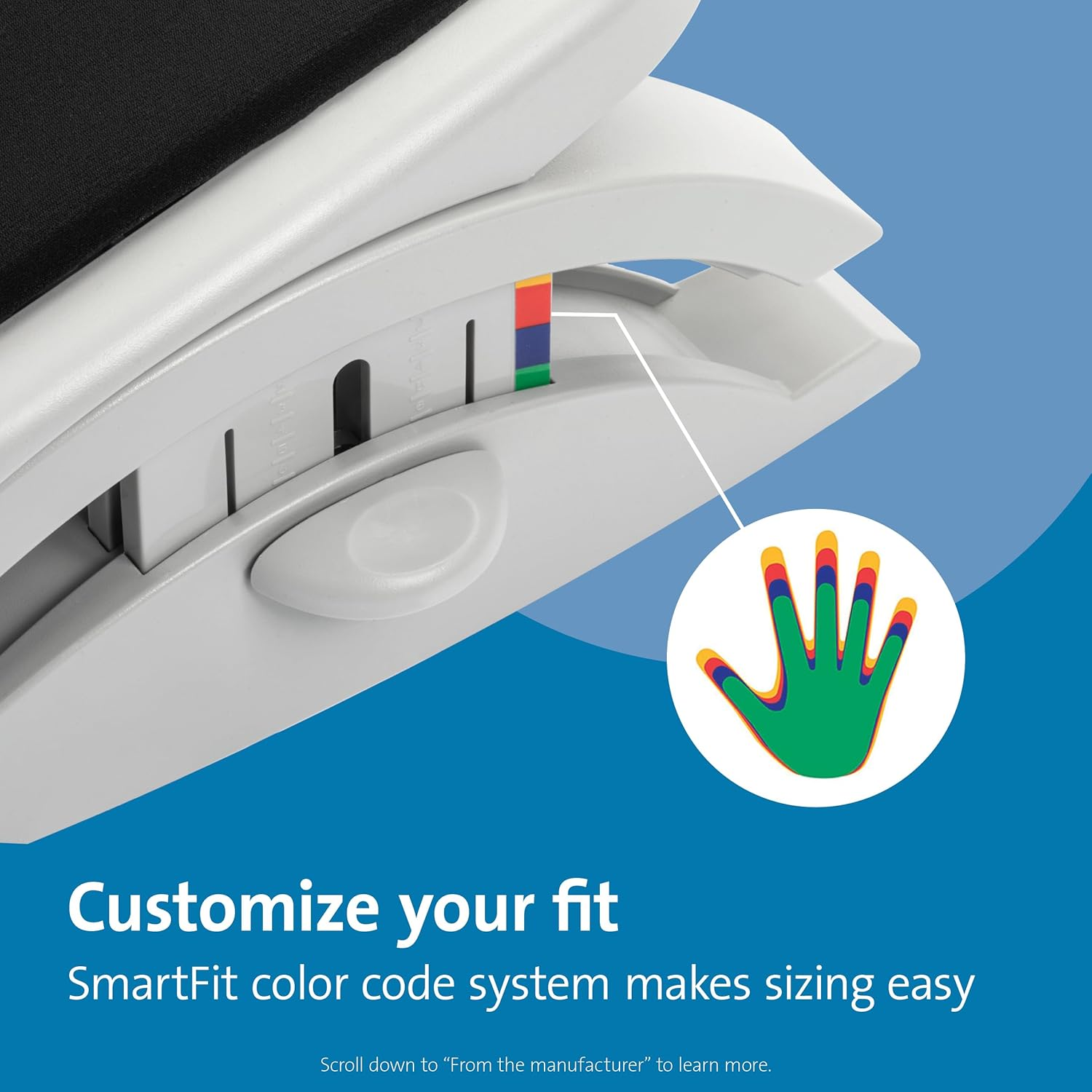 Kensington Foot Rest for under Desk at Work, Smartfit Comfort Memory Foam Angle and Height Adjustable Footrest, Non-Skid Foot Stool for under Office Desk, White/Black K56144USF image number 1