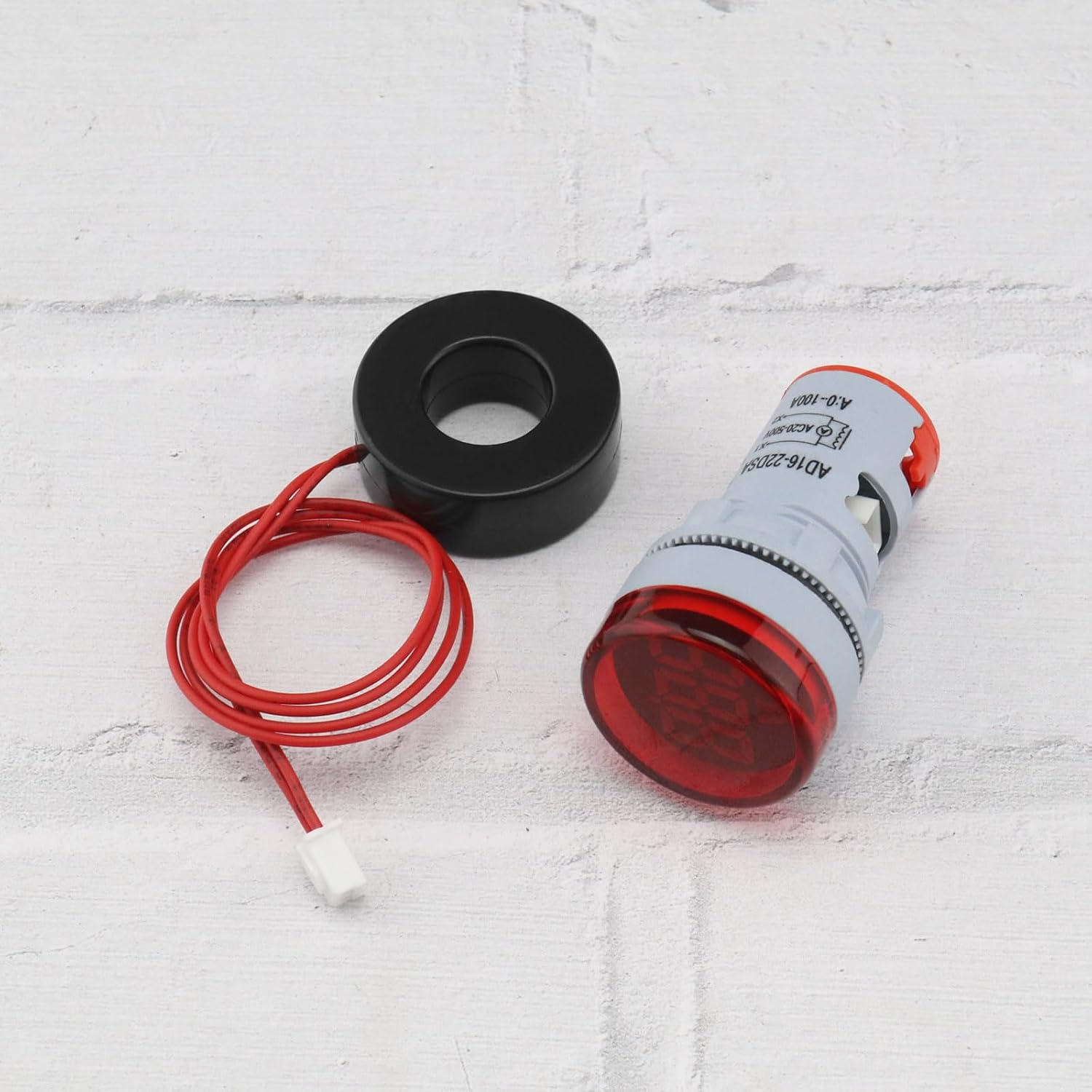 Ecsing 2Pcs LED Digital Display AC Ammeter LED Digital Ammeter AC Current Monitor Circular AC Current Tester for Signal Indication Power Current Display