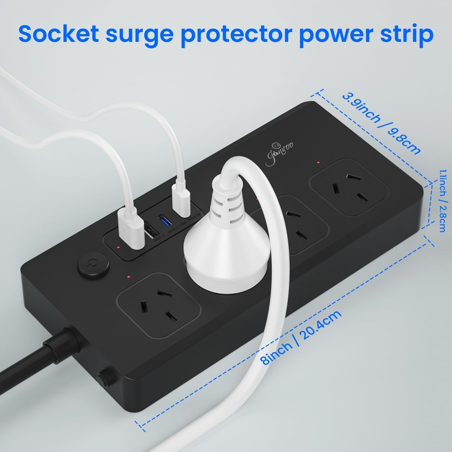 Useelink Wifi Smart Power Strip, Power Board with 4 Outlets and 2 USB Ports & 2 Type C, Timer Schedule,Voice & APP Remote Control, Compatible with Alexa & Google Assistant,1.5M Extension Lead, Black image number 5