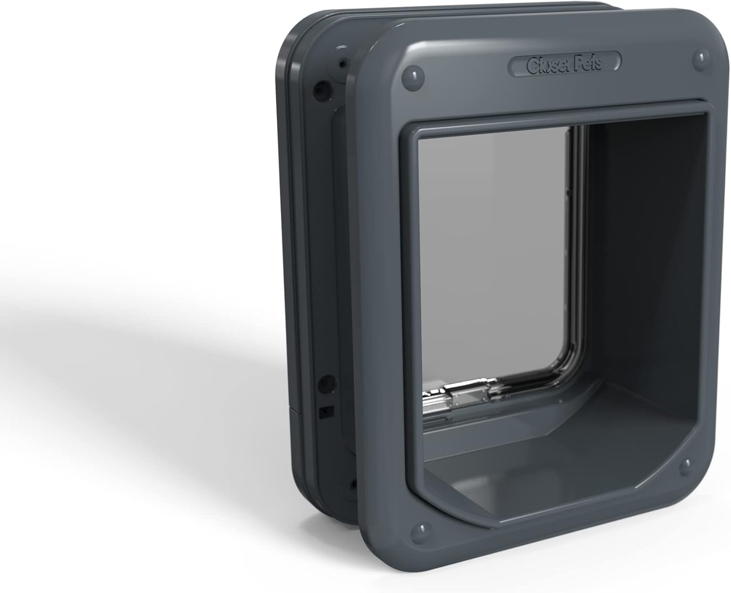 Closer Pets Microchip Activated Cat Flap for up to 30 Cats, Exclusive Entry, Fast Installation, Easy Fitting, Convenient, Tamper Proof, Weatherproof, Silent - White (Grey) image number 5