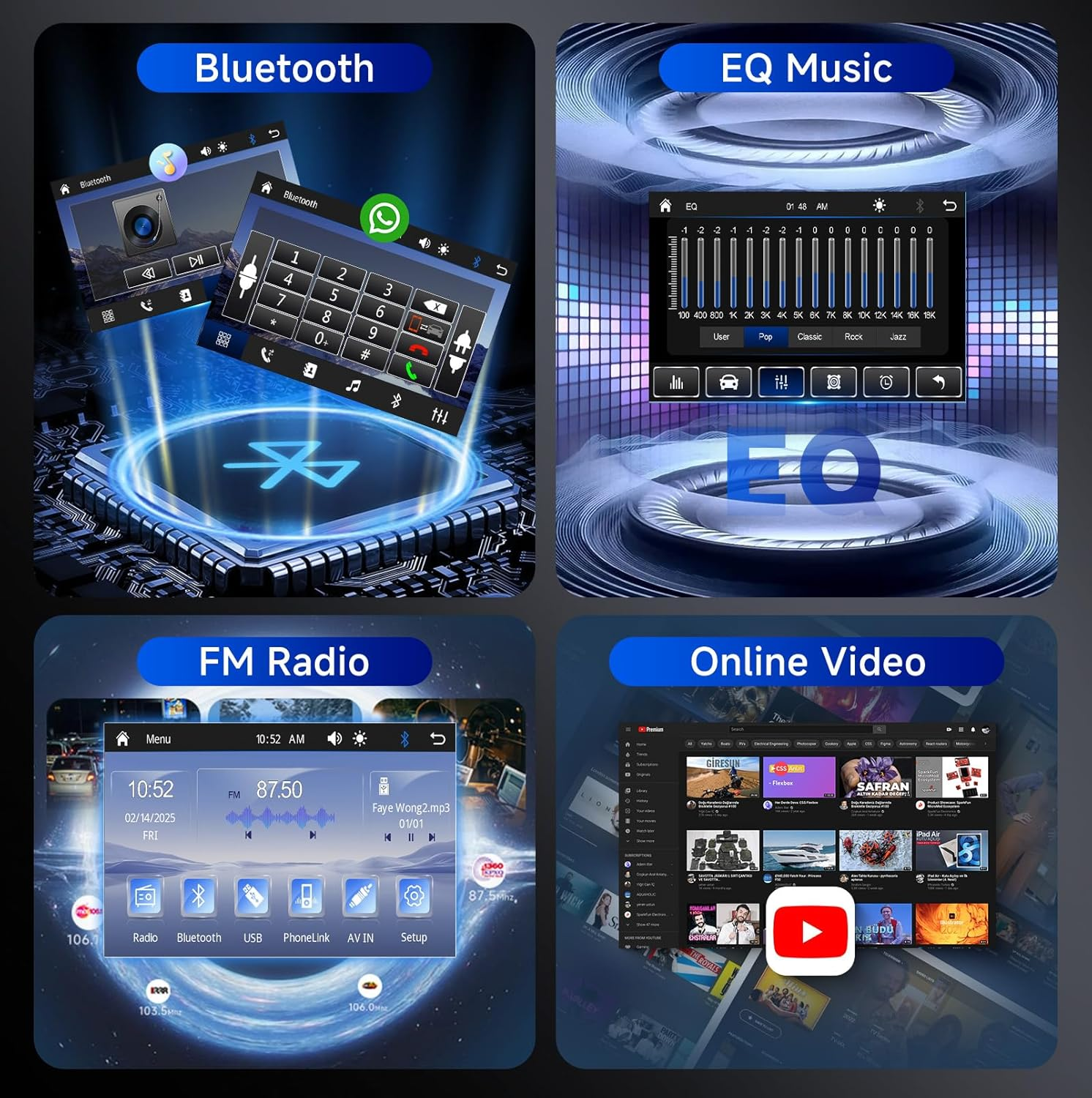 Single Din Flip Out Car Stereo with Wireless Carplay Android Auto, Hodozzy 7 Inch Car Radio Bluetooth with Touch Screen, FM Radio, EQ, SWC, Support U Disk/Usb/Type-C and Reversing Camera