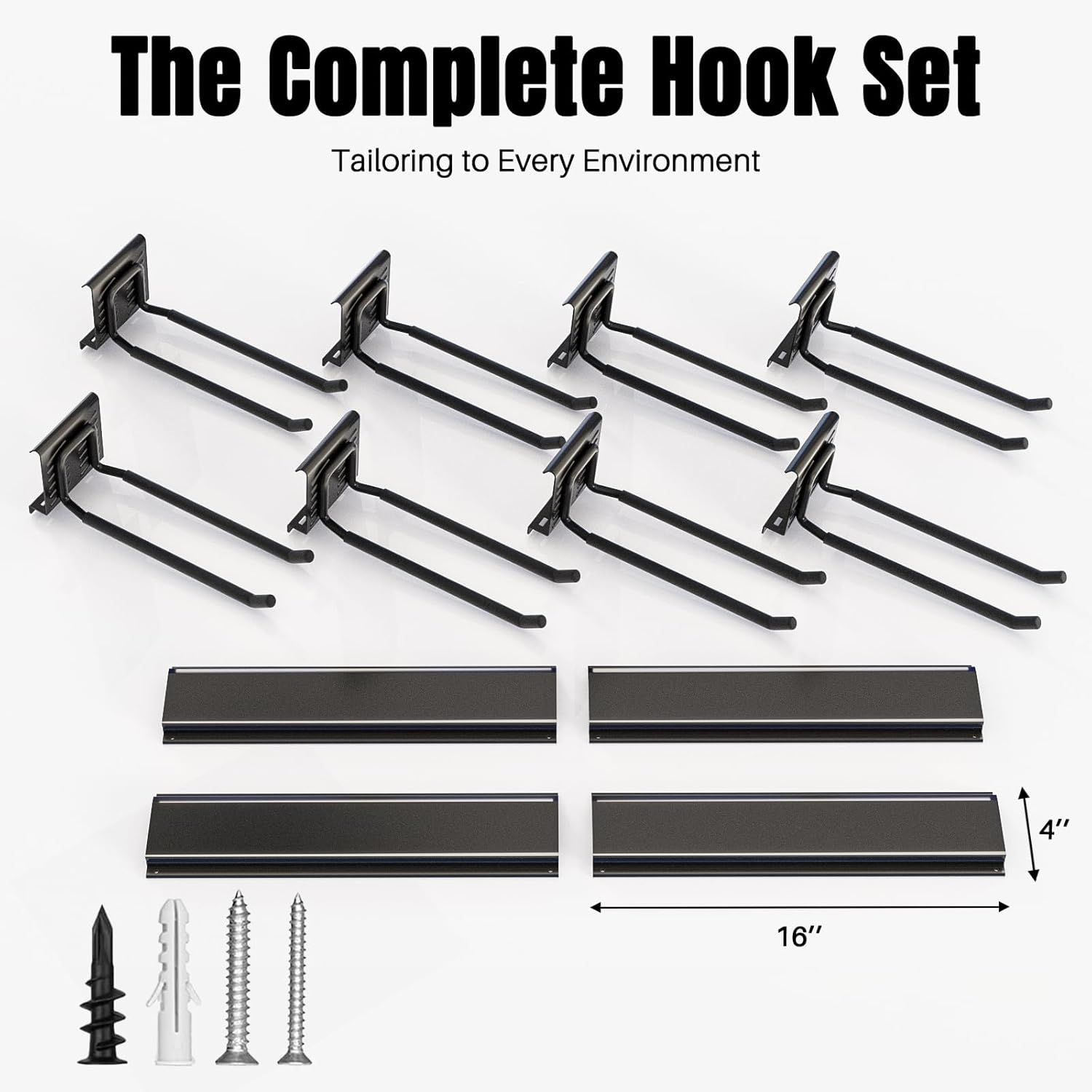 Garage Garden Tool Organizer Wall Mount, Heavy Duty Garage Tool Storage Rack 64 Inches, Max Load 440Lb - Shovel, Rake, Folding Chair, Weed Eater Storage image number 1