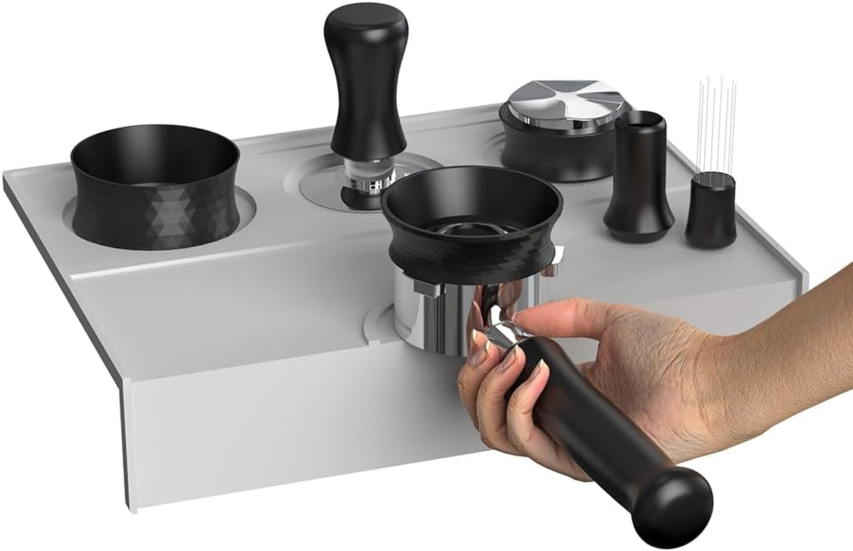 KYONANO Large Coffee Tamper Mat, Silicone Tamper Mat, Tamping Mat, 25 X 20Cm, Waterproof and Heat Resistant, Coffee Accessories for Home Coffee Bar, Tamping Station Espresso Accessory, Gray image number 2