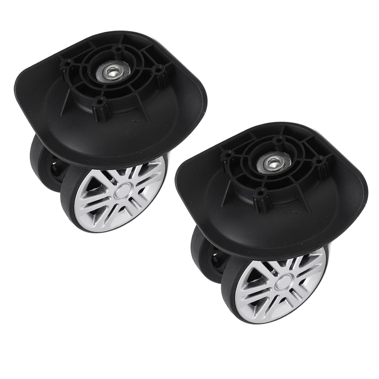 Suitcase Caster, Practical Durable 1 Pair Luggage Swivels Wheels Suitcase Swivels Casters Repalcement Double Row Wheels image number 3