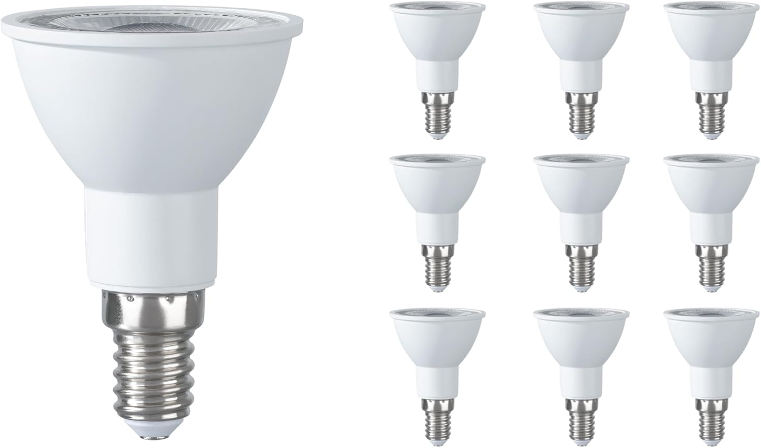 SEBSON Pack of 10 E14 LED Light Bulb 2.5 W 450 Lm - Energy Efficiency Class A, Replaces 50 W Halogen - E14 90&deg; 230 V Diameter 50 X 70 Mm image number 4
