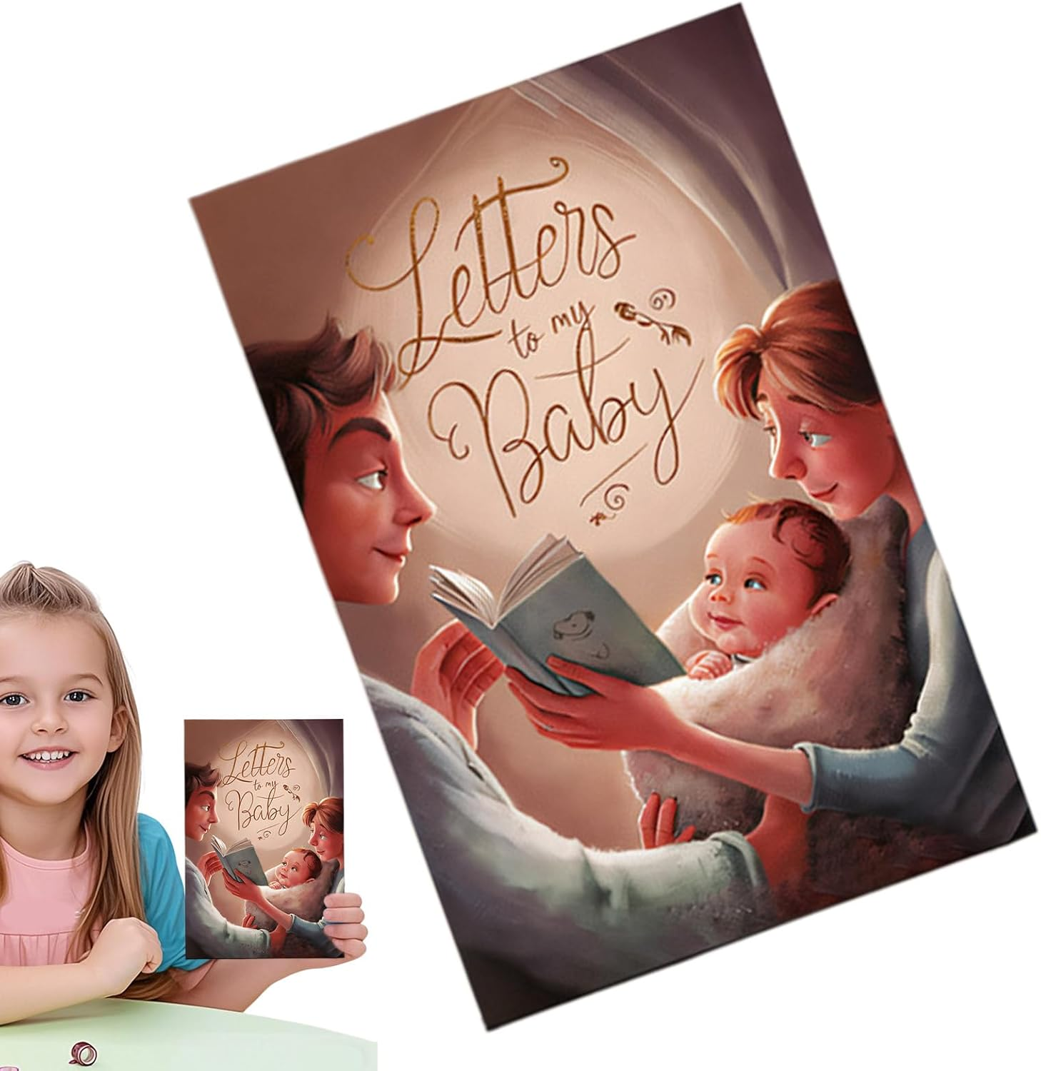 Memory Book, Parent to Child Memories Journal - 50 Pages Parental Book, Family Link Journal for Pregnancy and Birth image number 2