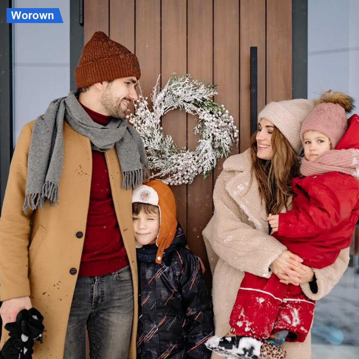 Worown 6 Pcs 20Cm Natural Grapevine Wreaths Vine Branch Wreath Rattan Wreath for DIY Christmas Craft, Front Door Wall Hanging, Wedding and Party Decors