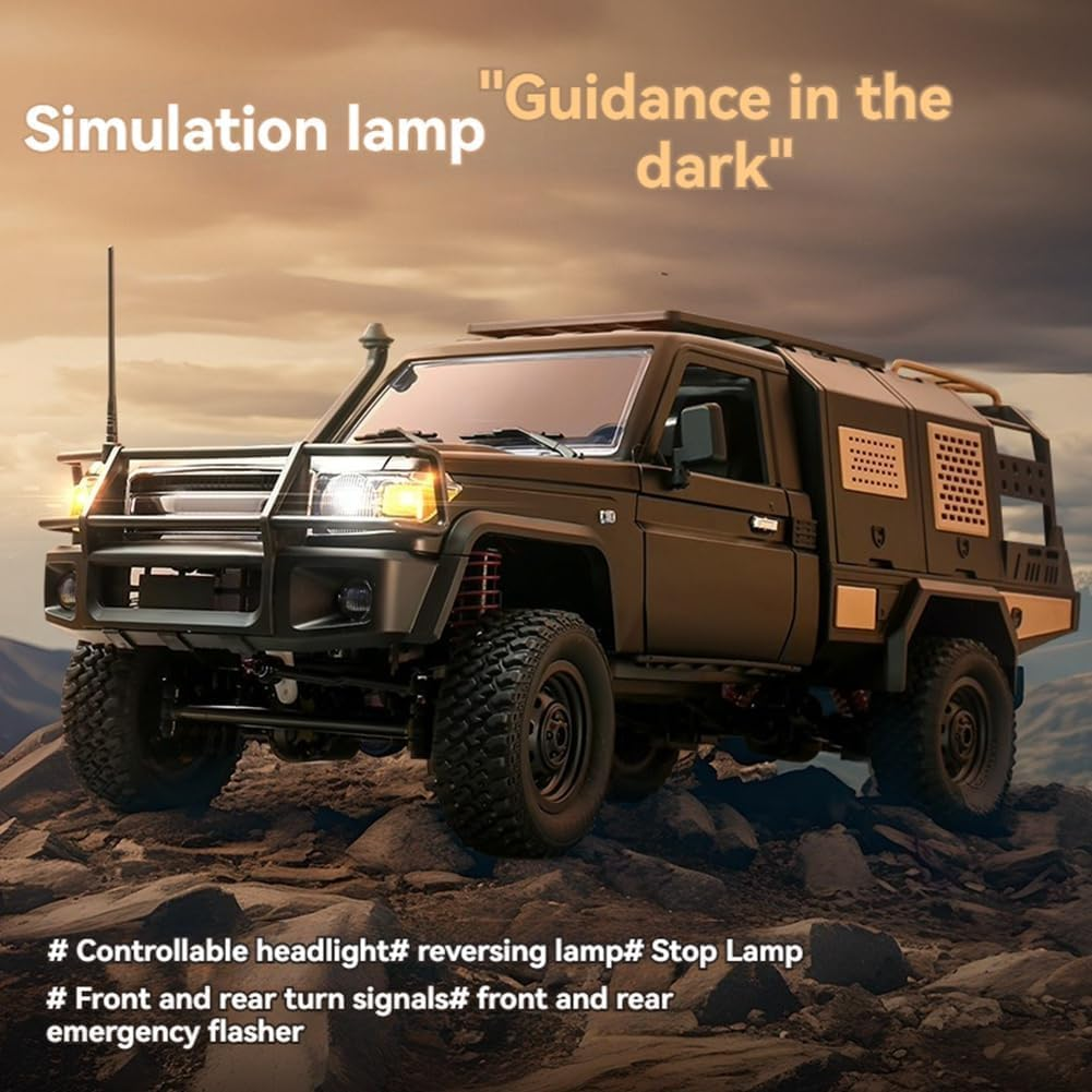 2.4G Full Scale Pickup Short Truck 4WD Climbing Car RC Car Remote Control Toy for MN Model MN82S 1:12 Black image number 3