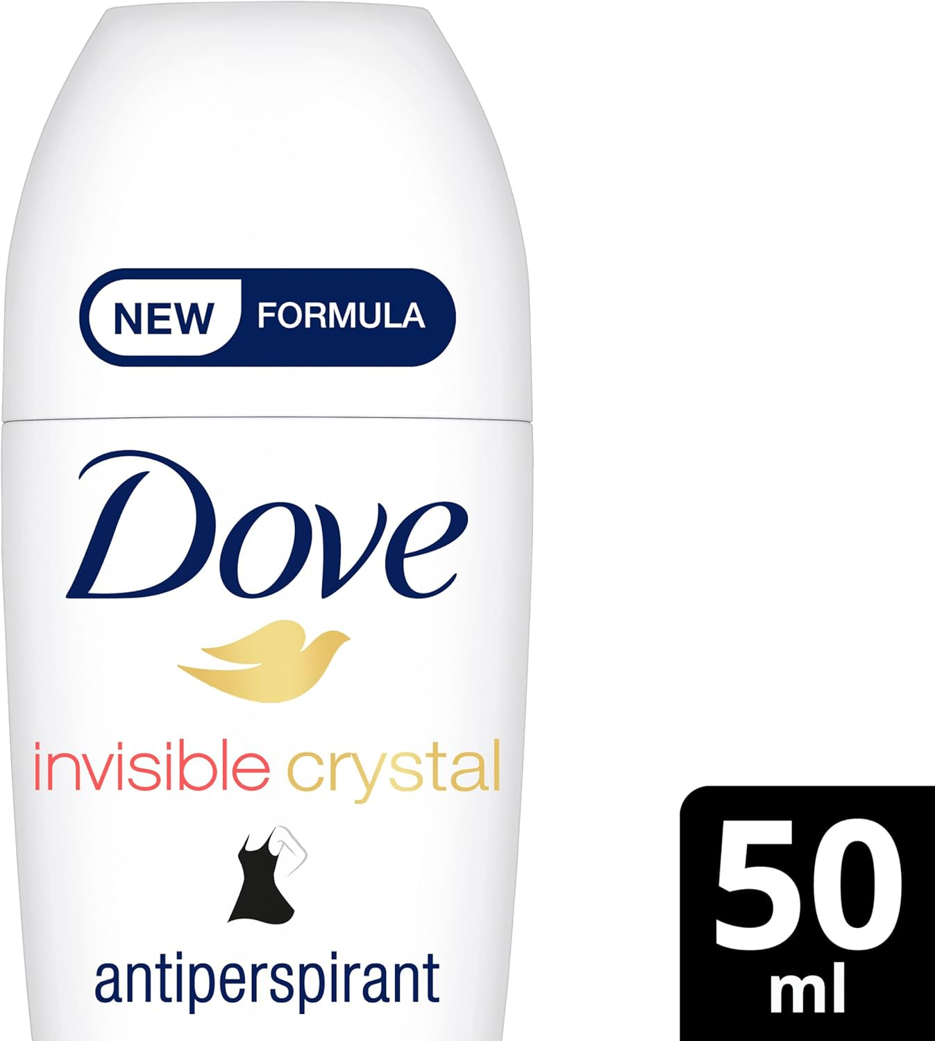 Dove Dove Invisible Crystal Anti-Perspirant Deodorant Roll-On for 48 Hours of Protection Invisible Crystal with 1/4 Moisturising Cream. Tested on 100 Colours 50 Ml image number 1