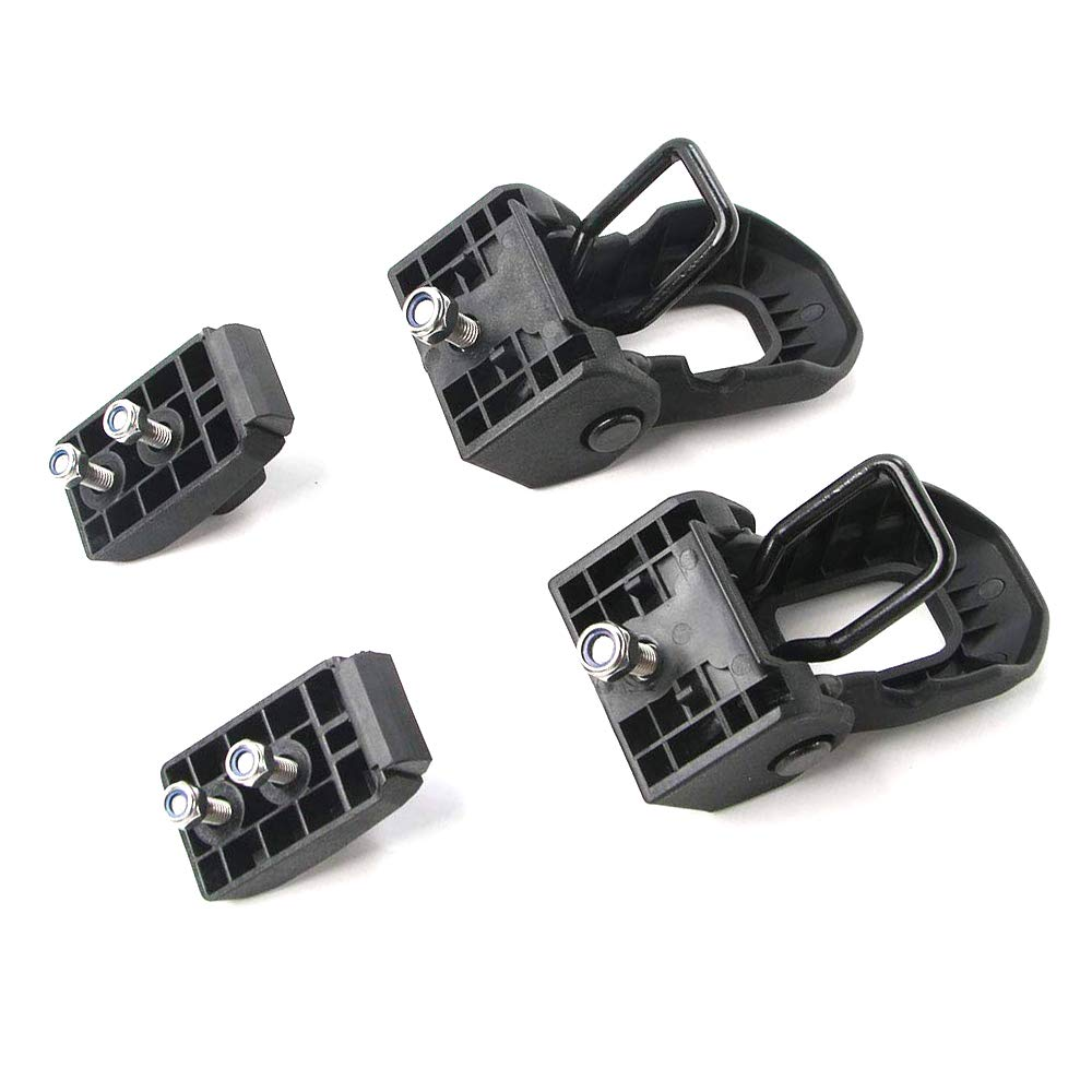 Jeep Hood Latch Locking for 2007-2018 Jeep Wrangler JK JL Original Black Stainless Steel Hood Catches Kit for Passenger and Driver Side Jeep Accessories