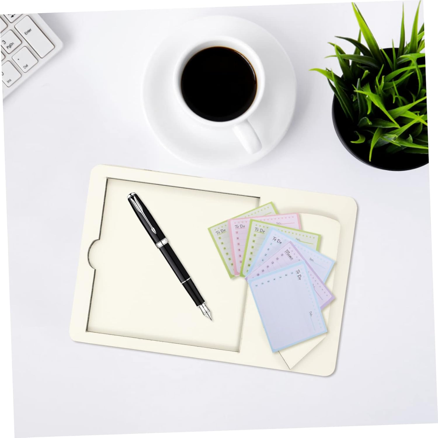 Holder Pencil Shape Memo Pad Tray Sublimation Blank Product Office Desk Accessory image number 6