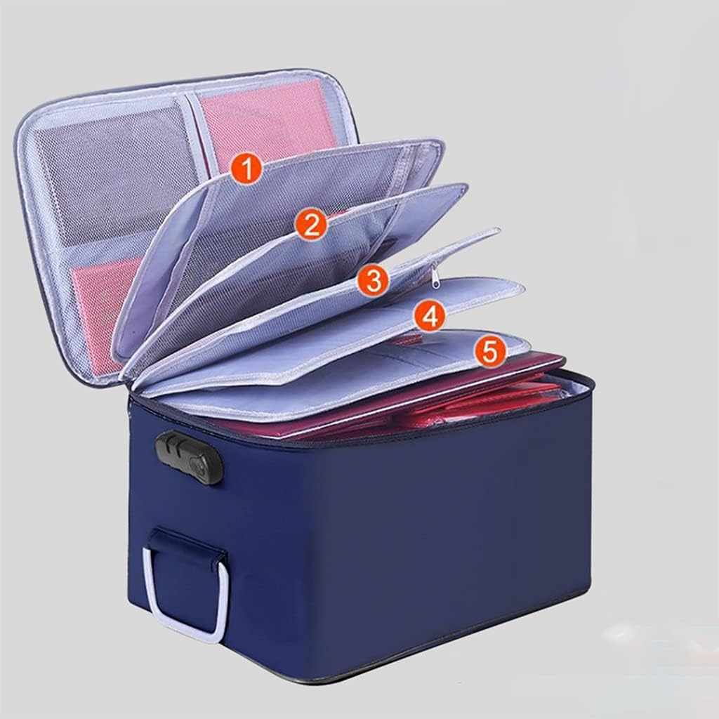 Document Package， Document Holder with Zipper, Important Organizer, Storage Bag Waterproof(Gray)