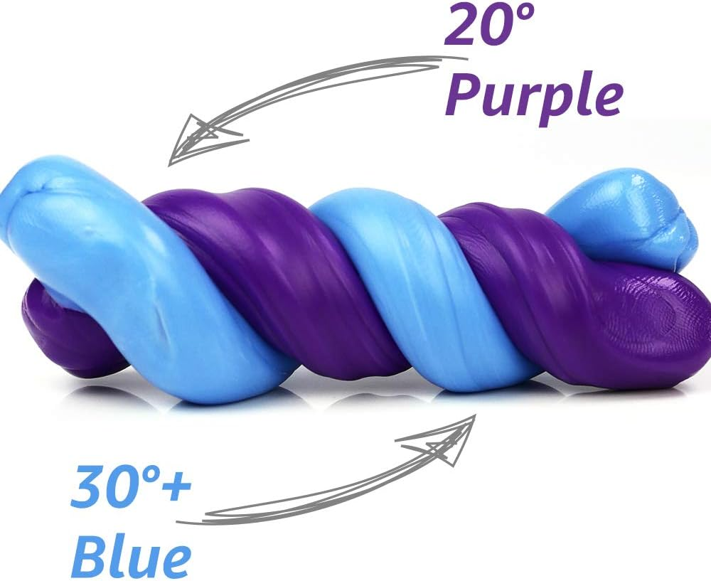 Magic Heat Reactive Color Changing Putty Slime - Soft, Stress Relieving Fun for Teens & Adults (Purple >>> Blue) - Red image number 5