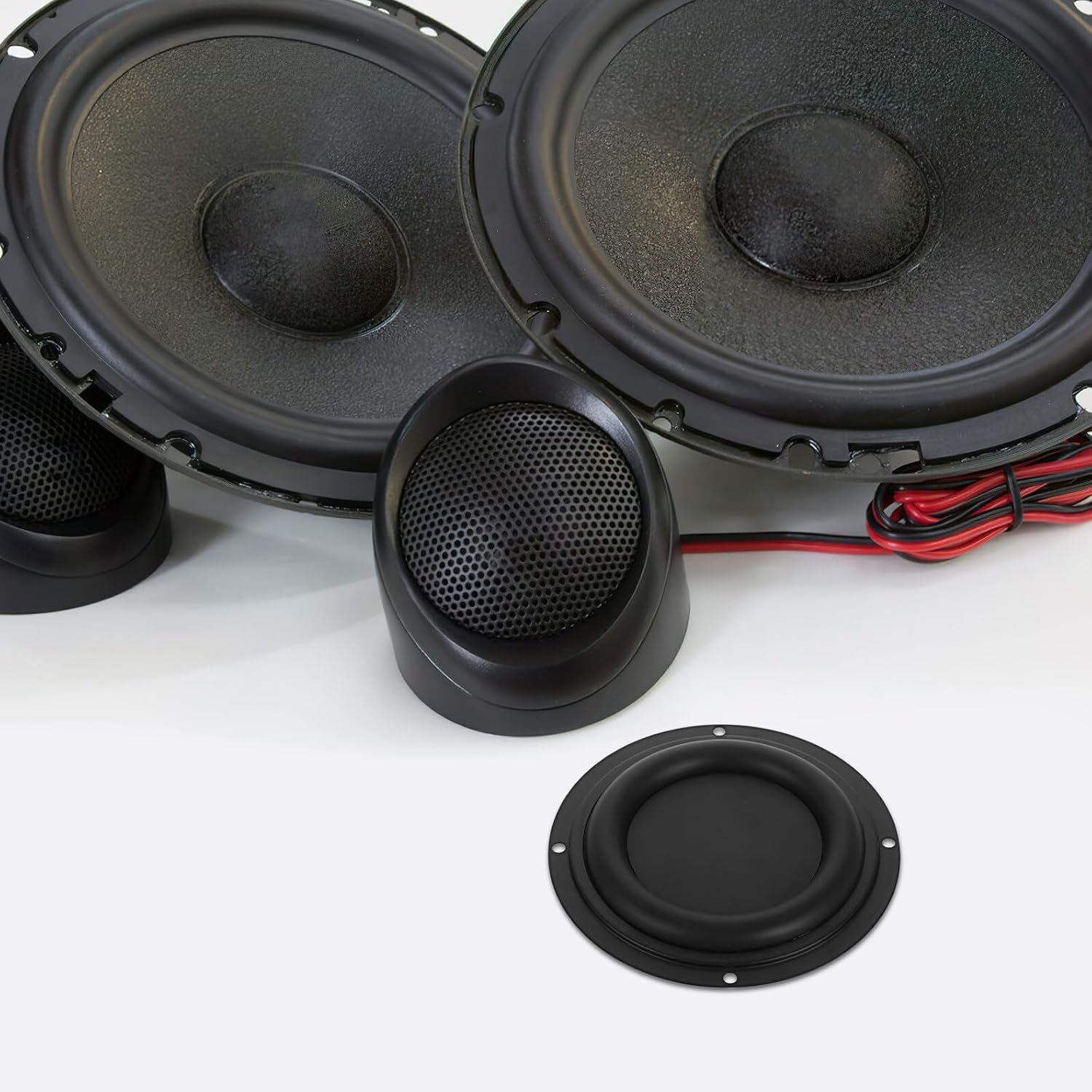 MOLUCKFU 4Pcs 4-Inch Passive Subwoofer Diaphragm Rubber Vibration Plate for Car Audio Loudspeaker Bass Radiator Replacement Speaker Repair Accessory image number 2