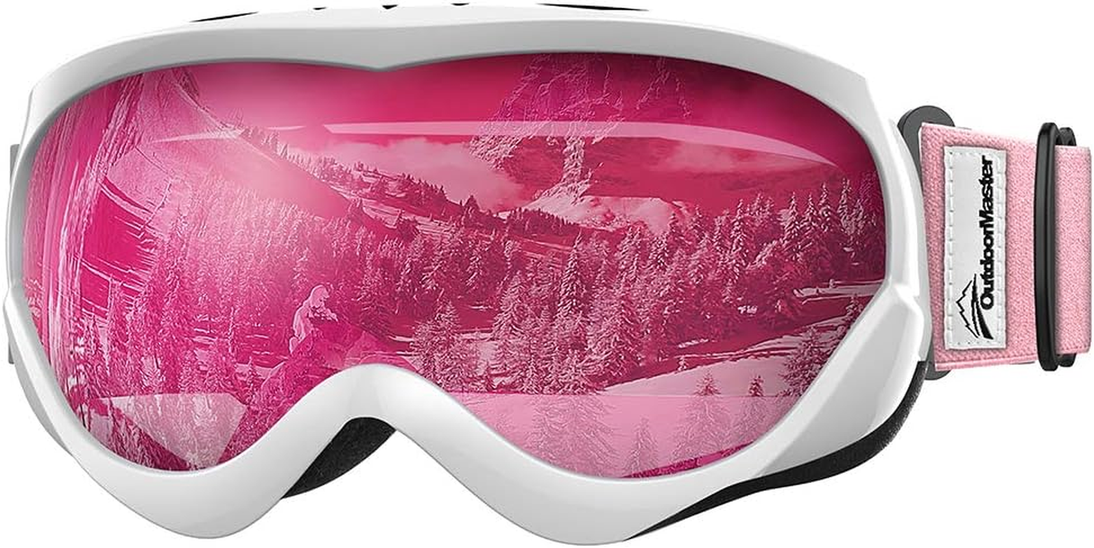 Outdoormaster Kids Ski Goggles - Helmet Compatible Snow Goggles for Boys & Girls with 100% UV Protection