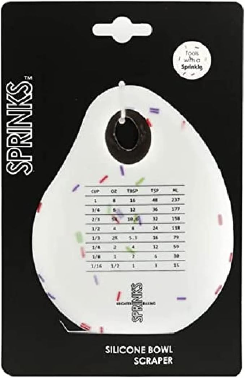 Sprinks Silicone Bowl Scraper | Heat-Resistant Premium Food-Grade Silicone | Non-Stick Surface | Dishwasher Safe Stain-Resistant | Curved Edge with Measurement Conversion image number 5