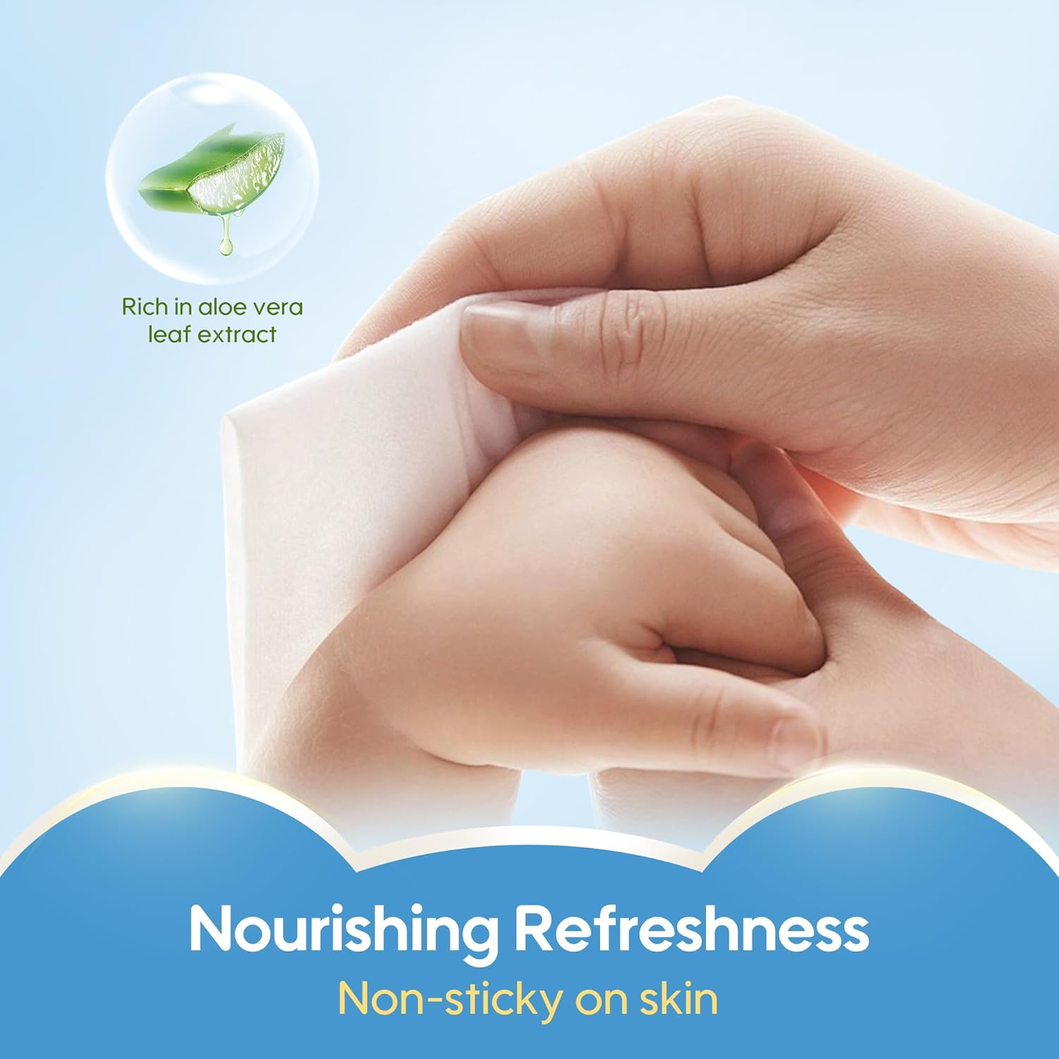 AIWIBI Baby Wipes 99.91% Purified Water, Hypoallergenic for Sensitive Skin, Unscented, Fragrance Free, Newborn Essentials Wet Wipes (720 Count (Pack of 12)) image number 2