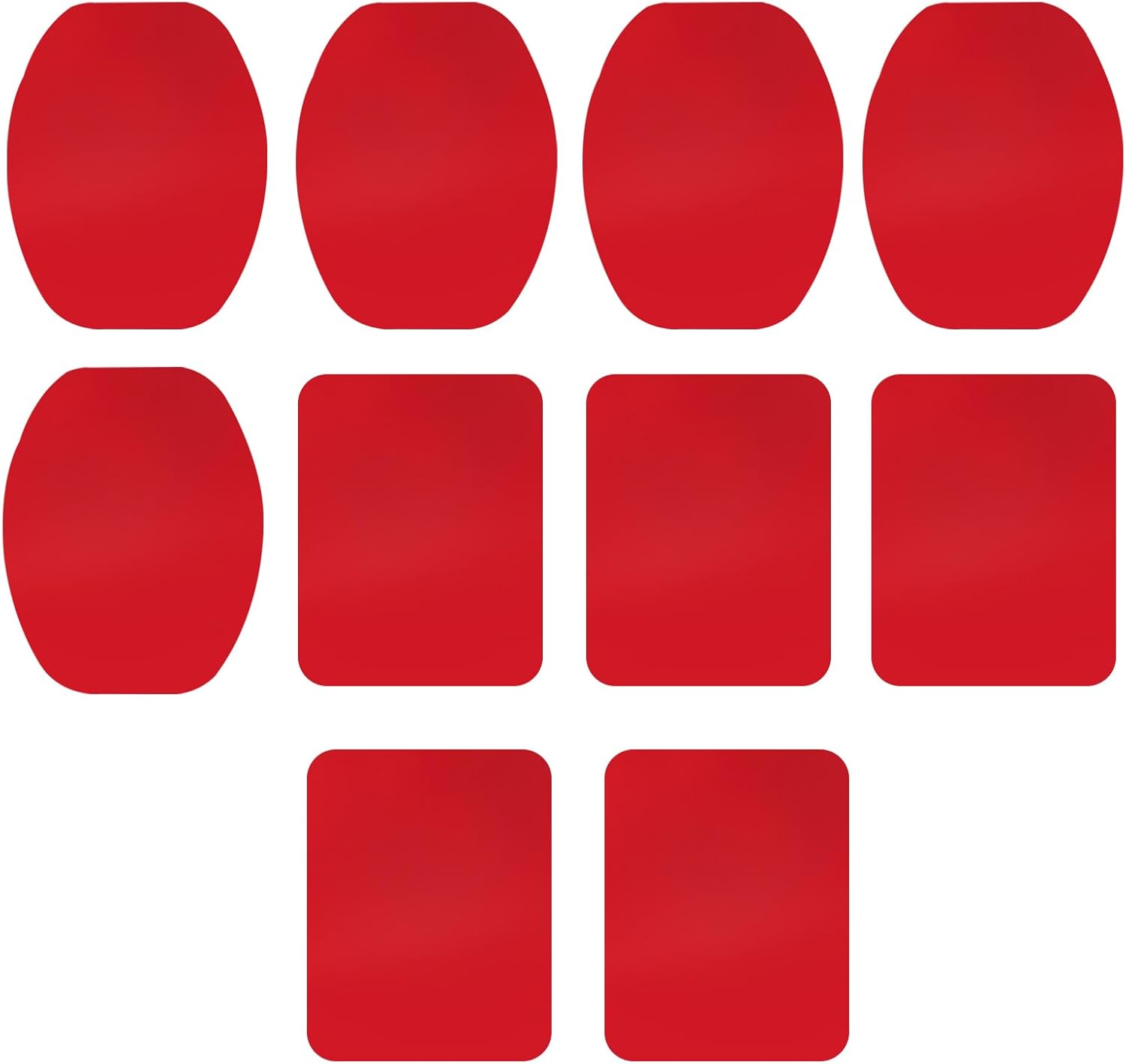 10 Pack Sticky Adhesive Pad Replacement, Double Sided Dash Cam Stickers for Cars Compatible with G O P R O H E R O Action Camera or Dashcam (5 X Flat, 5 X Curved)