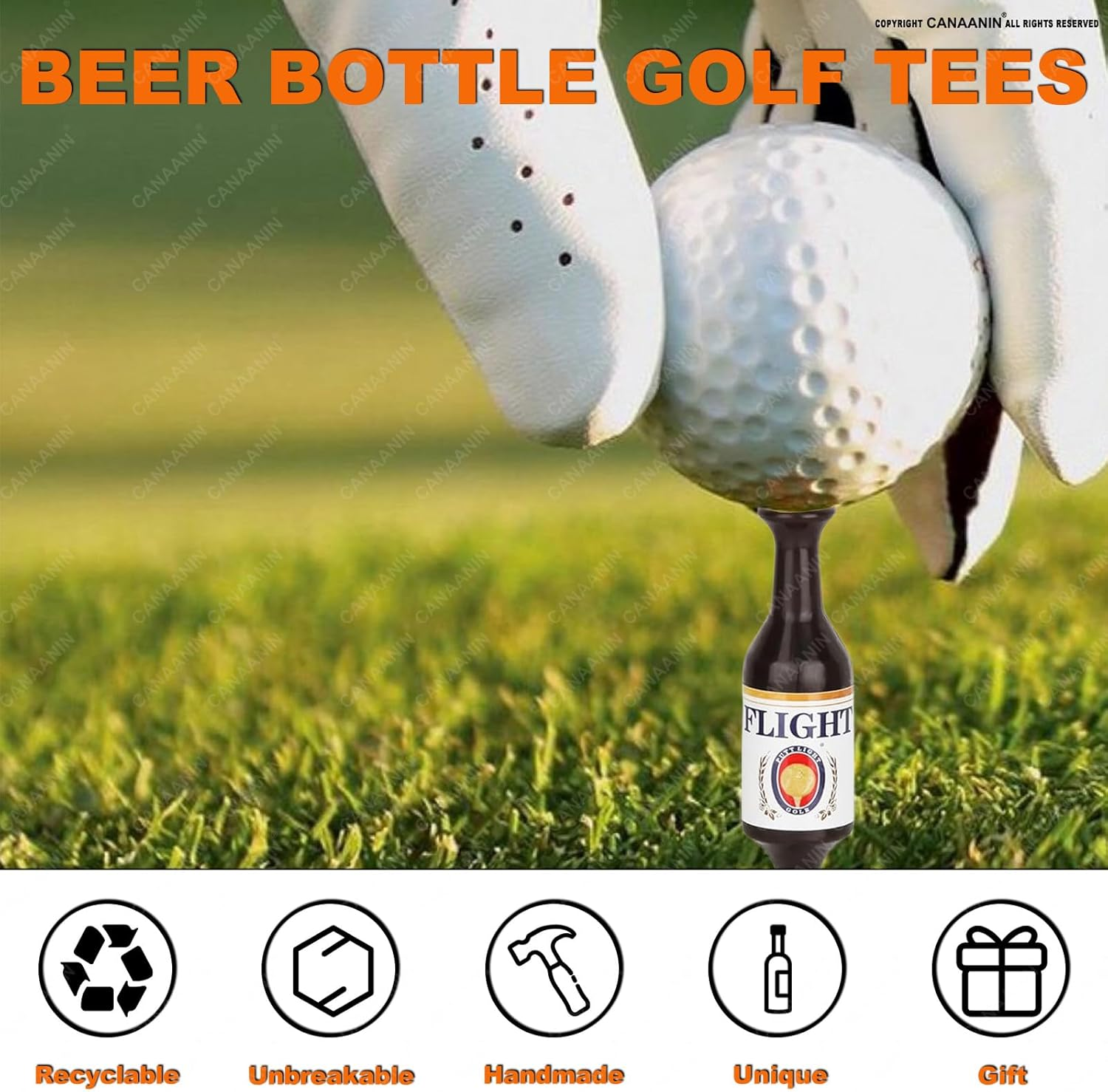 Beer Bottle Golf Tees Golf Funny Golfer Father Men Women - Sturdy Unbreakable Recyclable Golf Tee Great Father'S Day Golfers Birthday Presents image number 5