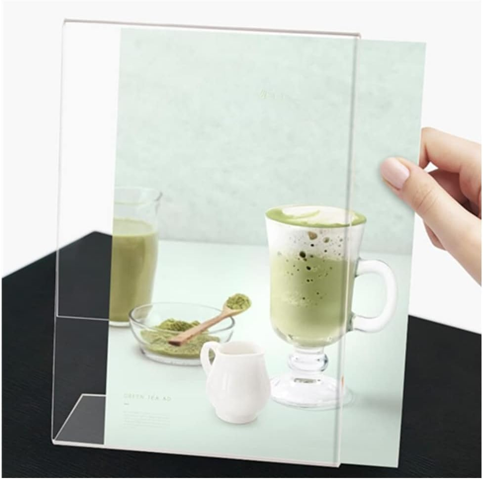 Clear Acrylic Sign Holder 10 Pack Clear Plastic Sign Holder Picture Photo Frames, Acrylic Sign Holder with Vertical Slanted Back, POP Flyer Document Paper Display Stand for Desktop (10X 15 Cm) image number 3