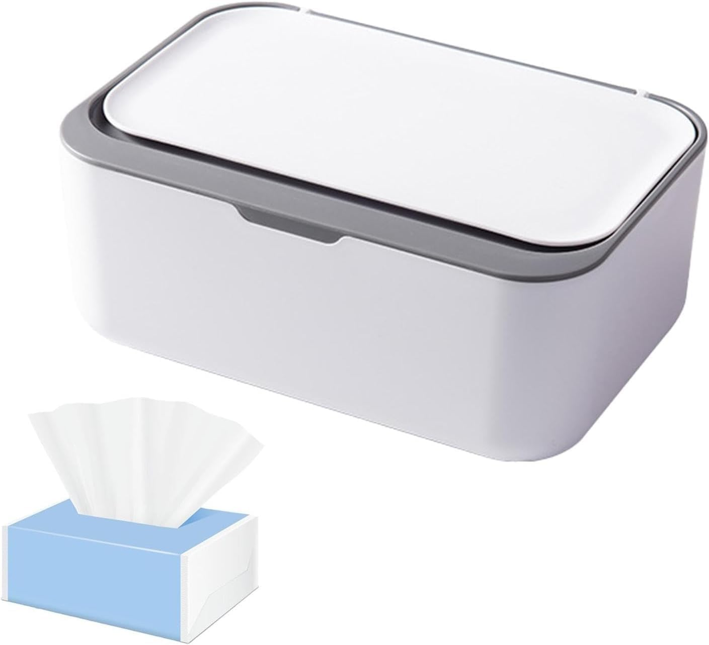 Refillable Wet Wipes Dispenser for Babies & Adults &ndash; One-Handed Operation, Freshness-Locking Design, Wet Toilet Paper Box for Home, Office, Kitchen & Bathroom(Gray) - Orange image number 6