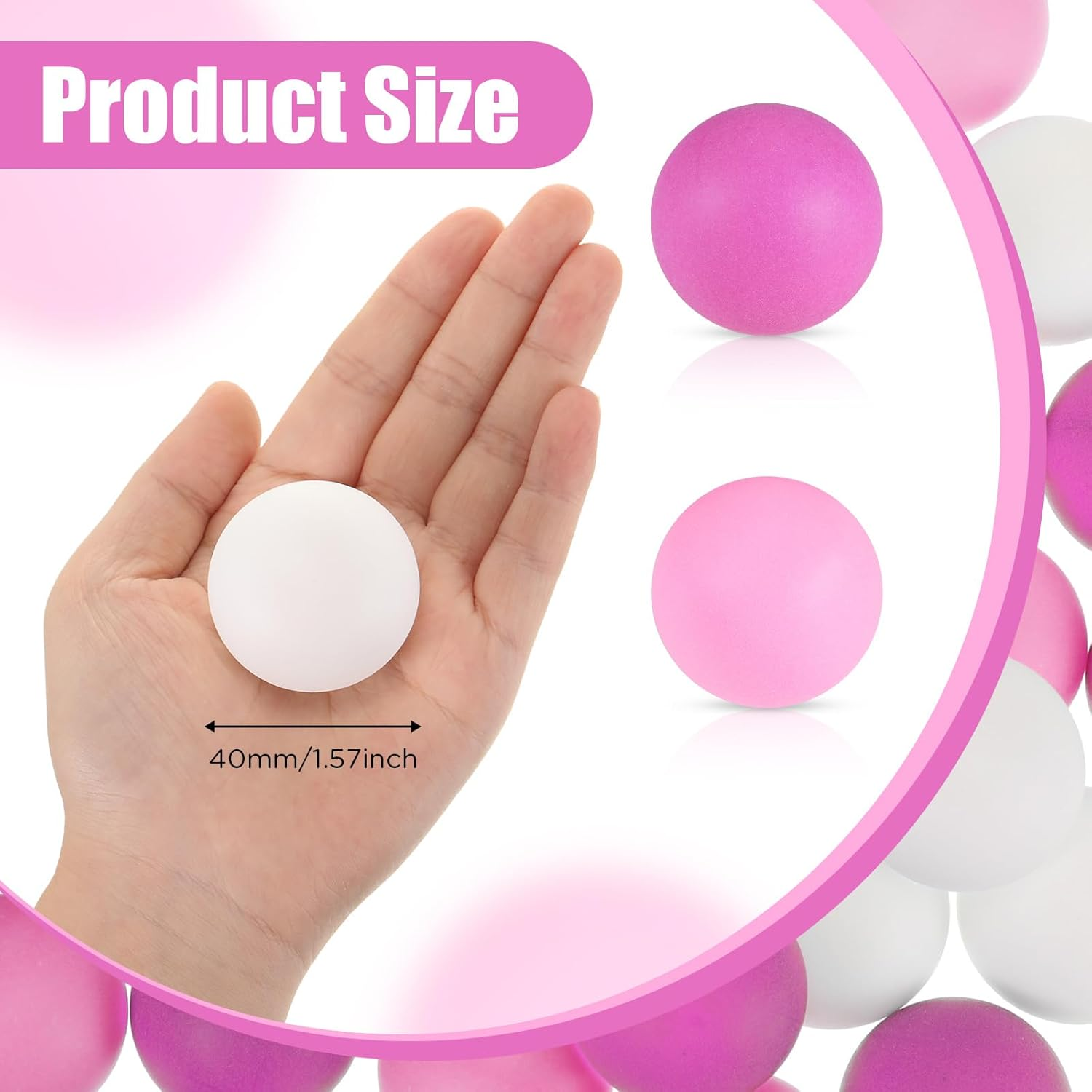 Libima 120 Pieces Colorful Table Tennis Balls Bulk School Supplies 40 Mm Plastic Balls Game Balls Table Tennis for Baby Shower Home Decor Game Party School image number 1