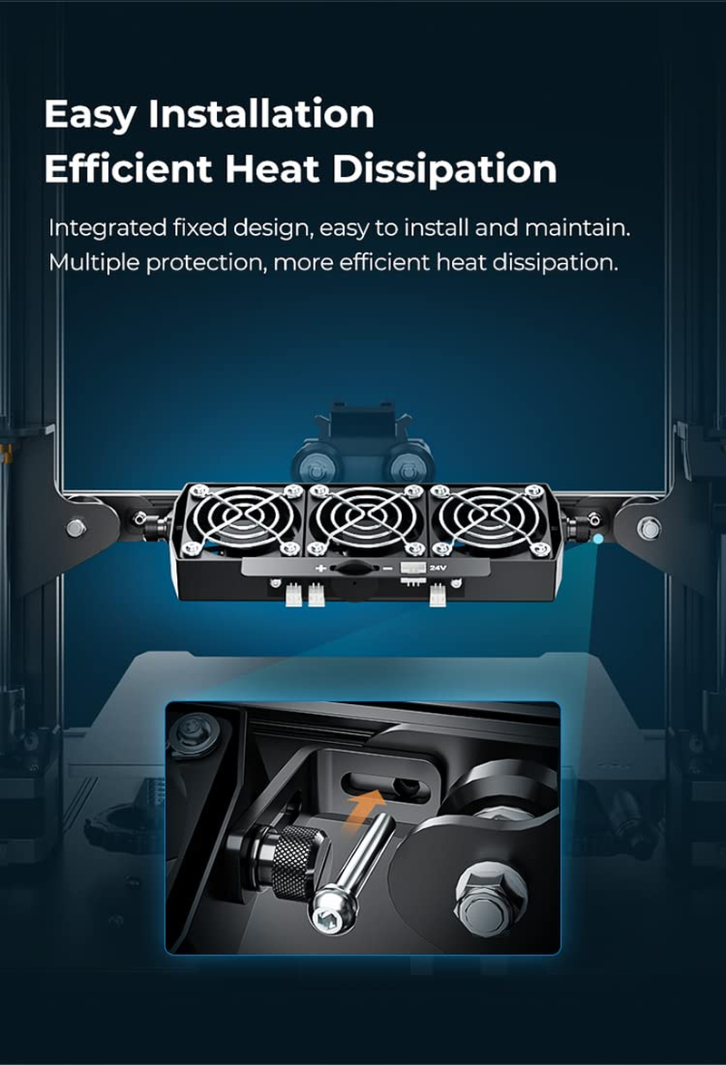 Creality Upgraded Fan Cooling Kit for Ender-3 Series - Precise Heat Dissipation for High-Speed 3D Printing - Compatible with Ender-3 Neo/Pro/V2/S1/Cr-6 SE image number 4