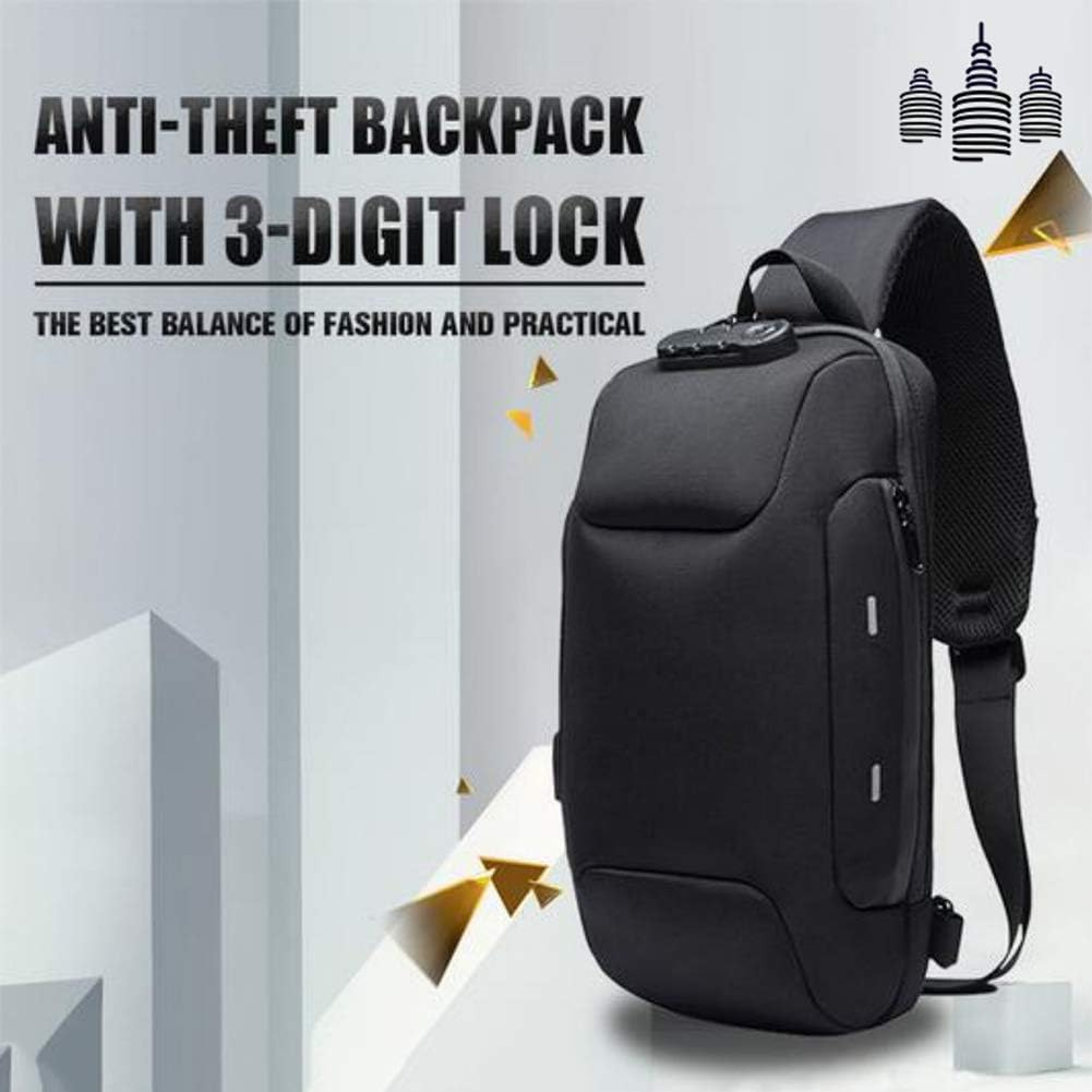 Anti-Theft Backpack with 3-Digit Lock Shoulder Bag Waterproof for Mobile Phone Travel/429 (Color : Green) image number 1