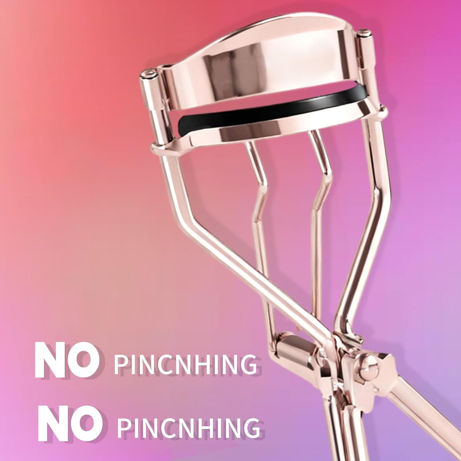 Eyelash Curler, Eye Lash Curler with Comfort Grip Gentle Tool for Lifted Lashes Use with Mascara for Extra Volume, Pink