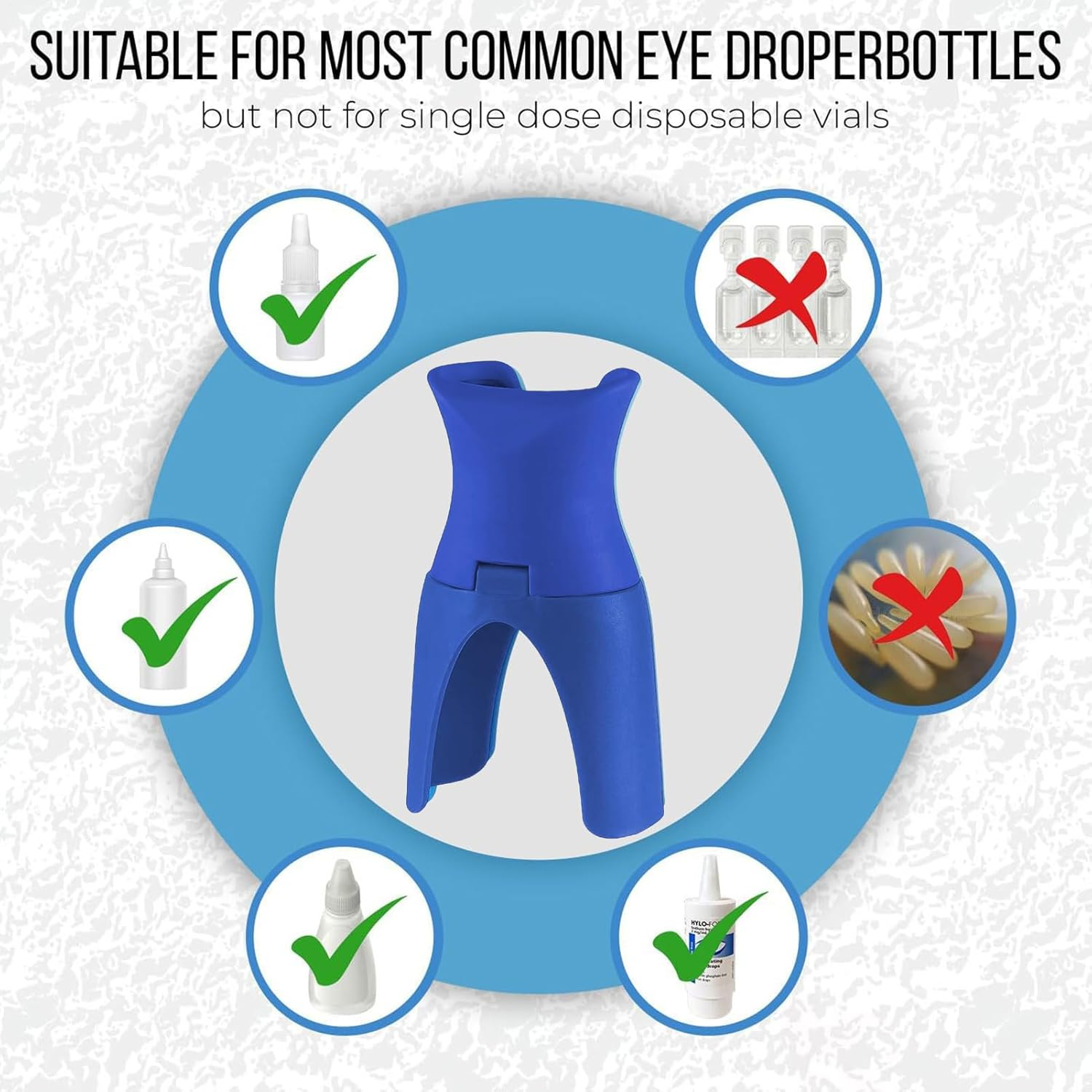 Easy-To-Use Portable Eye Drop Dispenser - Eye Holder Tool, Suitable with Most Drop Bottles, Reusable Guide Aid for Seniors and Elderly