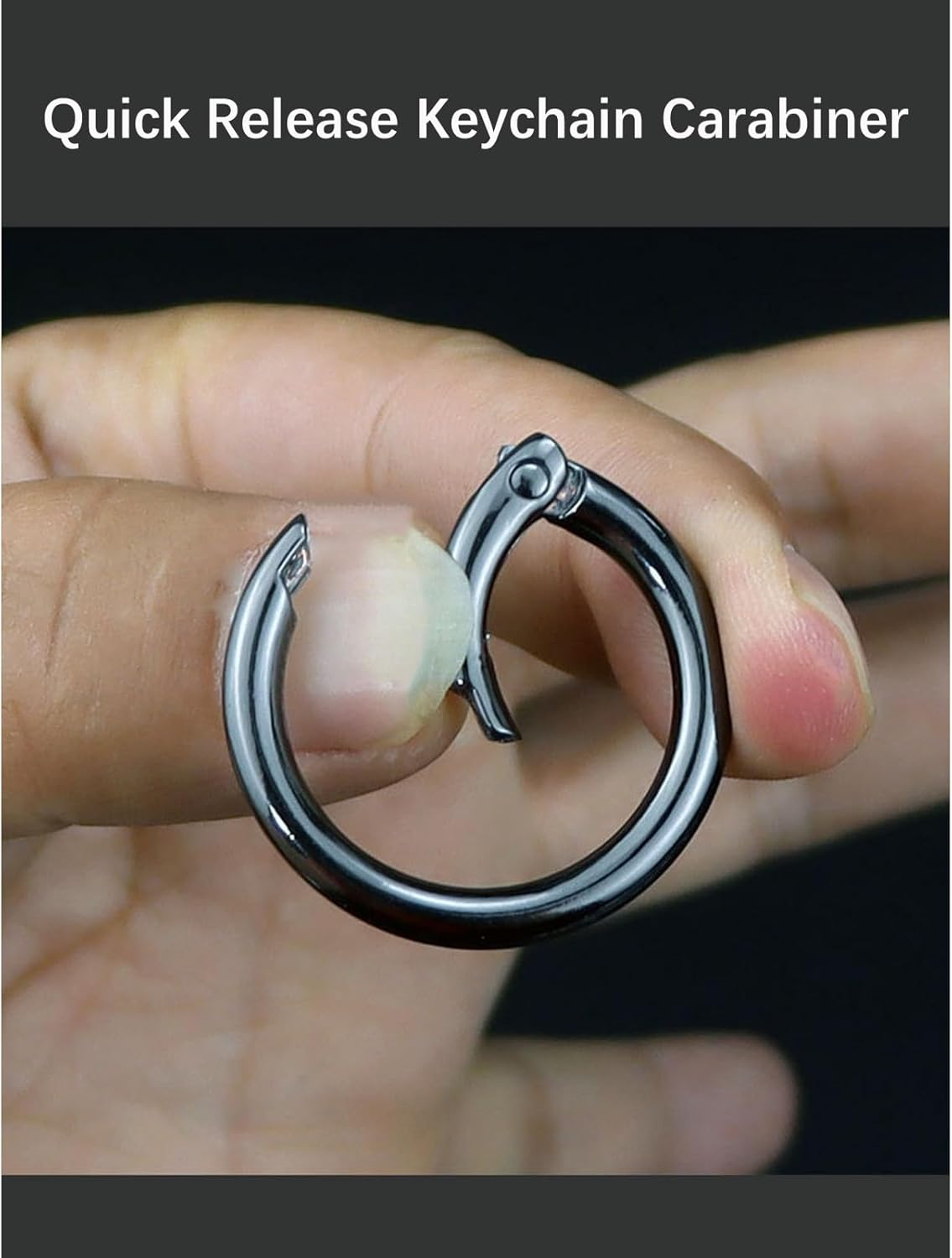 Keychain Pill Box Organiser, Waterproof Pill Holder with Multi-Compartments, Portable Pill Container for Travel Pocket Purse, Small EDC Pill Case with Carabiner Clip for Outdoor/Daily/Emergency (Stainless Steel with Carabiner Clip) image number 3