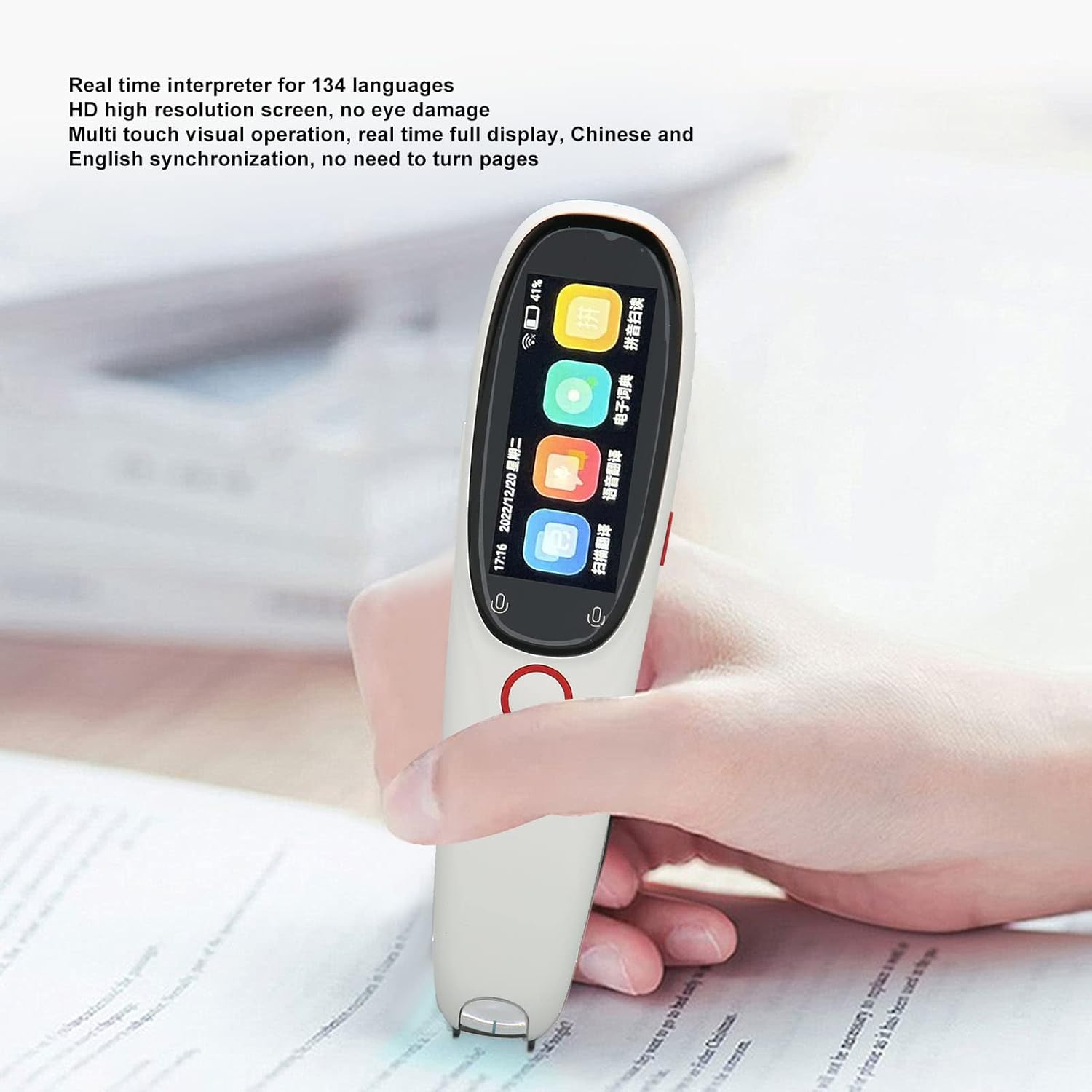 Translation Pen Scanner, 134 Languages Translator Dictionary Pen Scanning Translation Device with Wifi and Voice Translation for Travel image number 1
