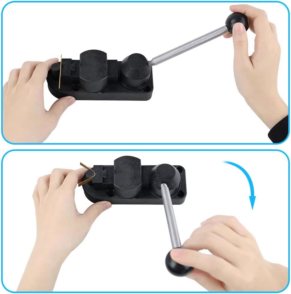 Ring Bender Bending Tool Set, Jewelry Ringing Benders with Nylon Dies Maker Tool, DIY Rings Earring Bend Gauge Jewelers Machine Multifunctional Measuring Sizer Tools Jewelry Hammer Finger Making image number 4