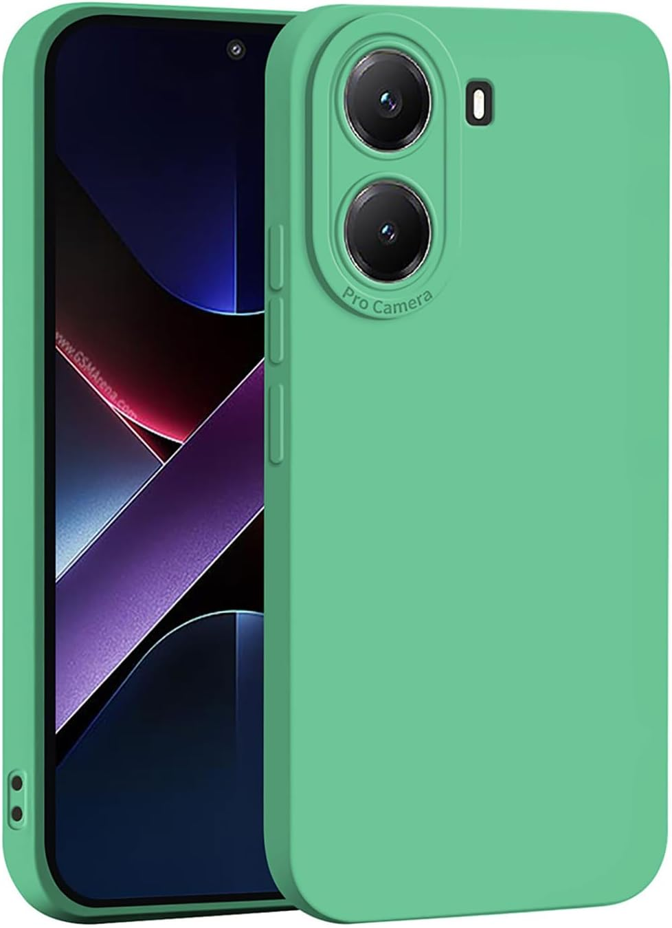 ILING Liquid Silicone Case for Xiaomi Poco X7 Pro 5G, Simple Plain Ultra Thin Soft TPU Bumper Shockproof Scratch-Resistant Protective Case Matte Elegant Women'S Mobile Phone Case (Black)