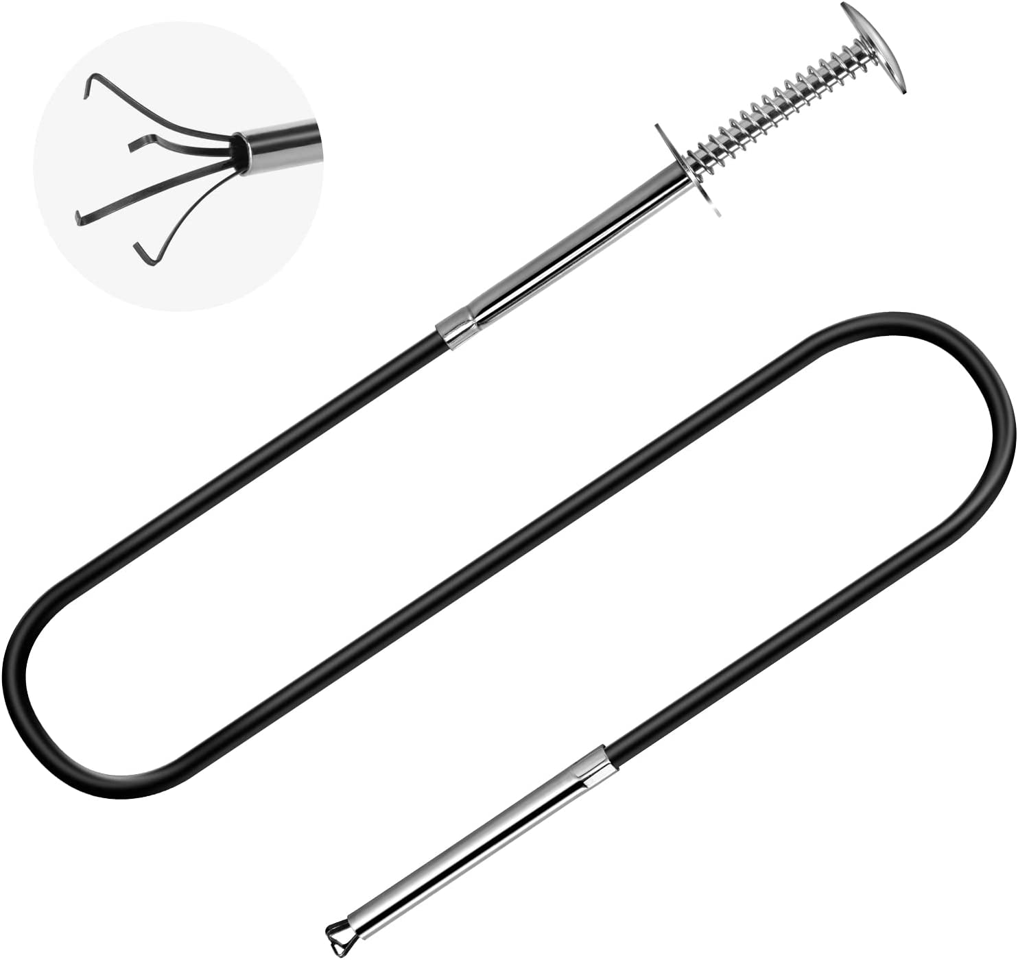 Small Caliber Flexible Grabber Tools 24'' Four-Claw Pickup Tool Pick up Items in Narrow Space Flexible Waste Picking Tool for Engine Bay/Home Sink/Earring (Not Magnetic) image number 4