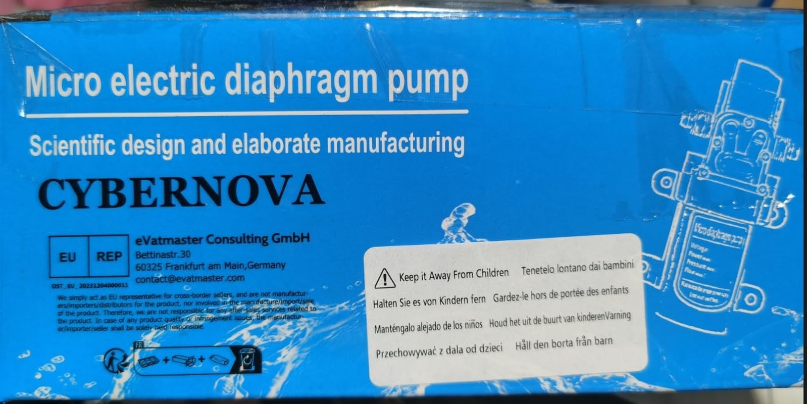 CYBERNOVA DC24V 100PSI 4.0L / M High-Pressure Self-Priming Diaphragm Pump for Fresh Water Built-In Pressure Switch Caravan/Boat/Garden/Gehicle/Camper Cleaning image number 1