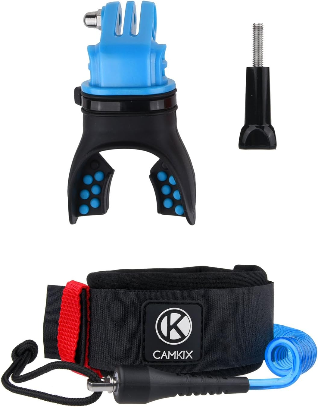 CAMKIX Replacement Surf Mouth Mount and Armstrap Coil Kit Compatible with Gopro Hero/Dji Osmo Action Cameras