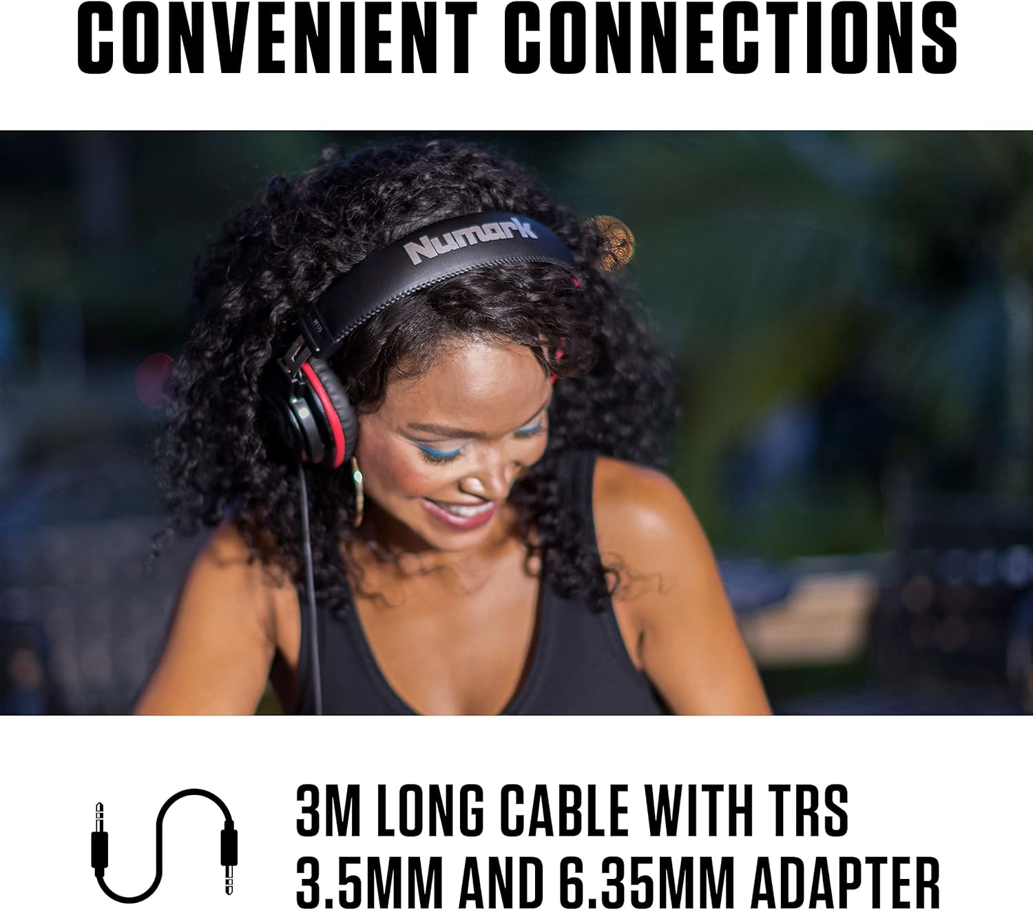 Numark HF175 - DJ Headphones with Closed Back over Ear Design, 40Mm Drivers, Comfortable Ear Pads for Mixing and Dj Monitoring, 3M Cable Included - Black image number 6