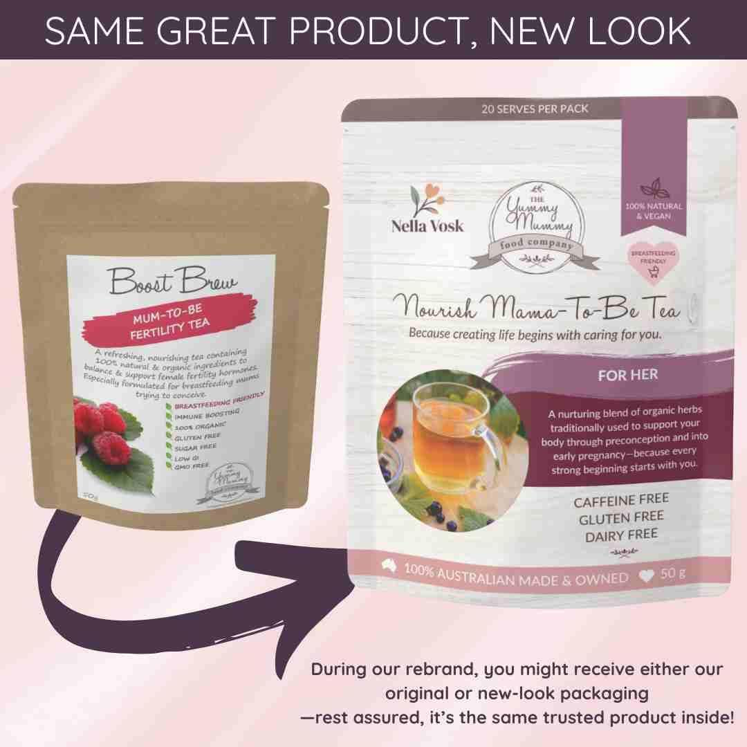 Yummy Mummy Food Company Mum-To-Be Fertility Tea | Hormone Balancing Herbal Tea with Raspberry Leave, Nettle, Shatavari & Chaste Berry &ndash; Natural & Caffeine-Free | 20 Serves image number 3