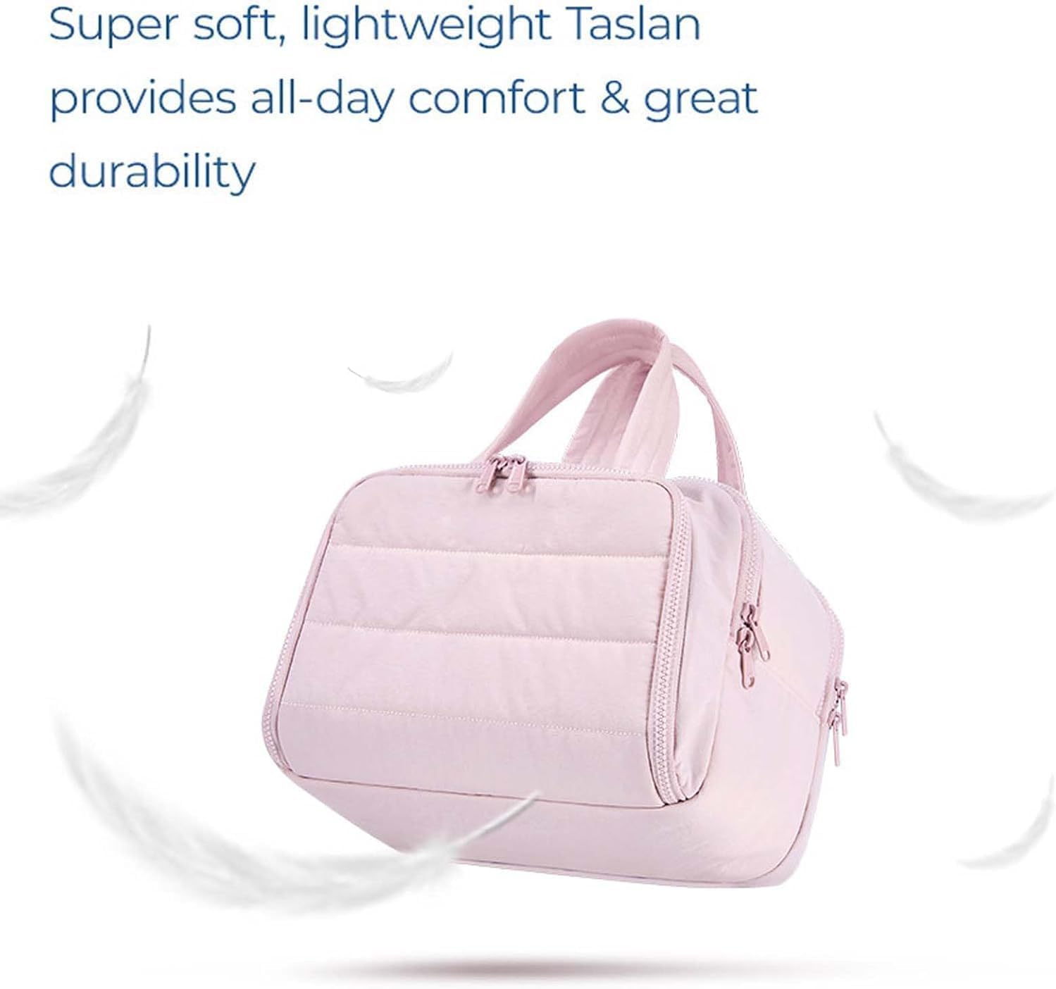 Large Travel Cosmetic Bag with Wet Dry Separation, 12.2 Inch Makeup Organizer with Large Capacity and Multiple Pockets for Women (Purple) - Abvian image number 6