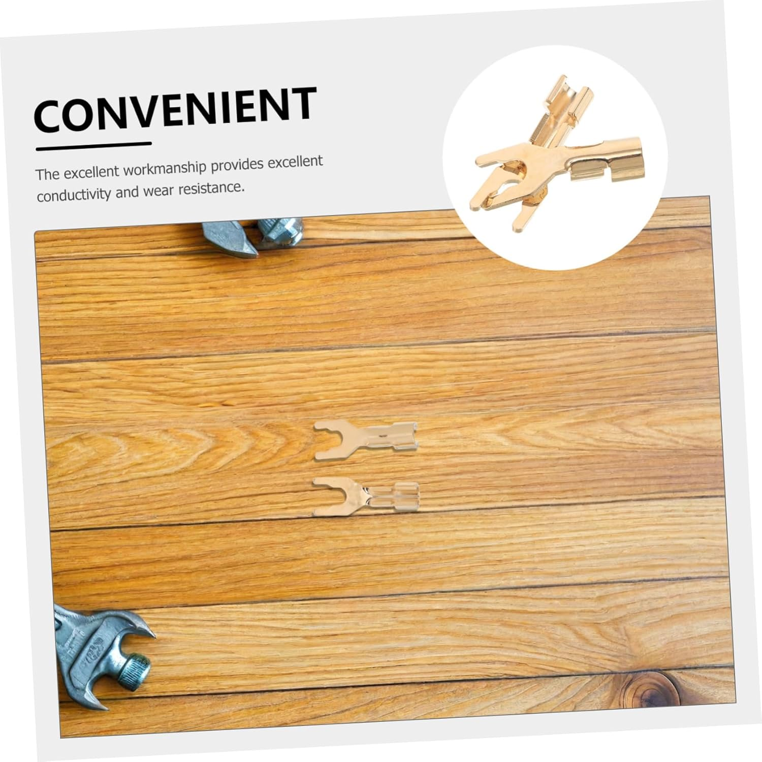 MINAOLULUS 2Pcs Speaker Connector Banana Plugs Spade Audio Adapters Plated Hifi Speaker Wire Connectors for Home Theater and Professional Audio Systems Enhanced Signal Transmission and Design image number 5