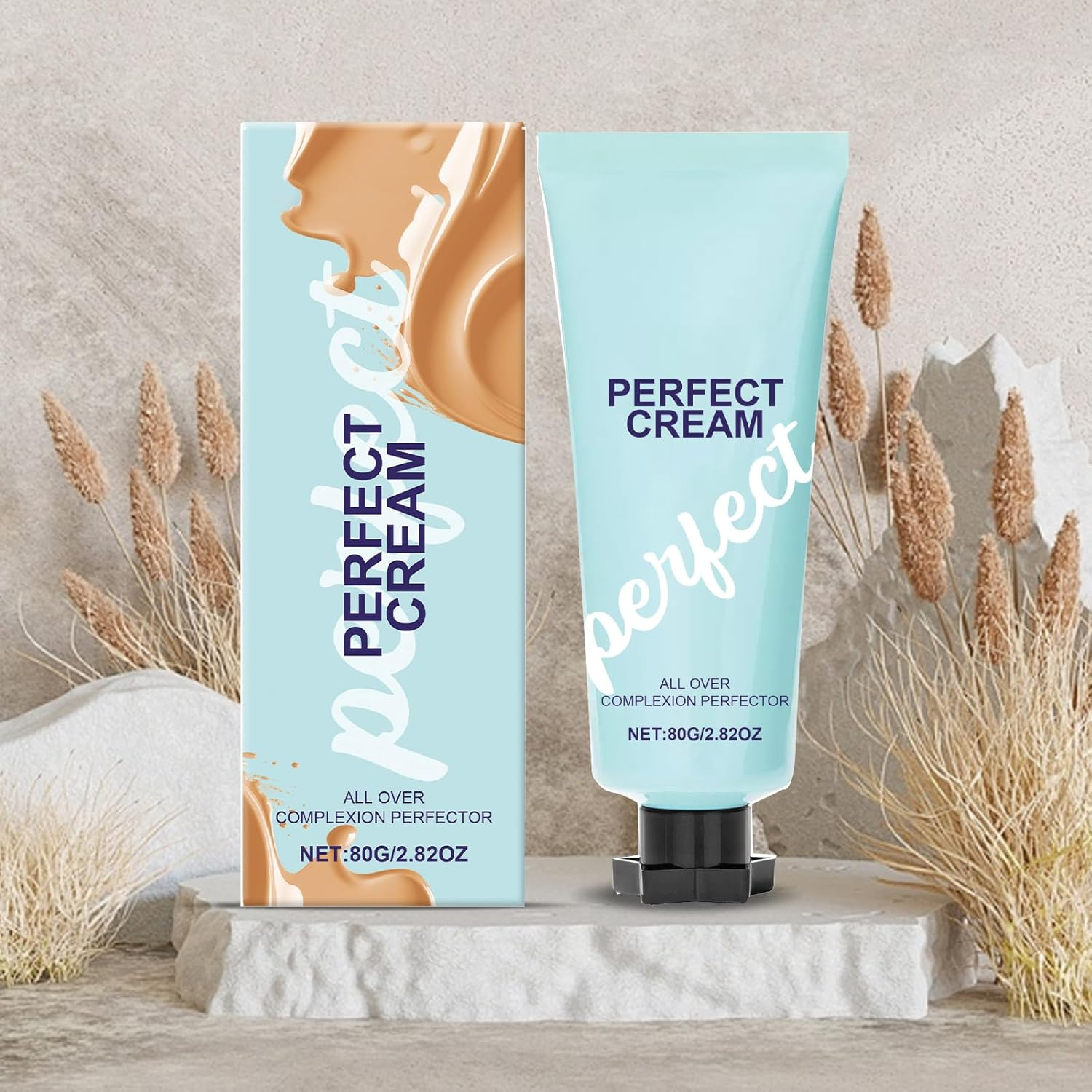 Body Perfector Cream, for Legs, All-Over Complexion Perfector with Brush,Full Coverage Concealer, Long-Lasting CC Cream Foundation image number 4