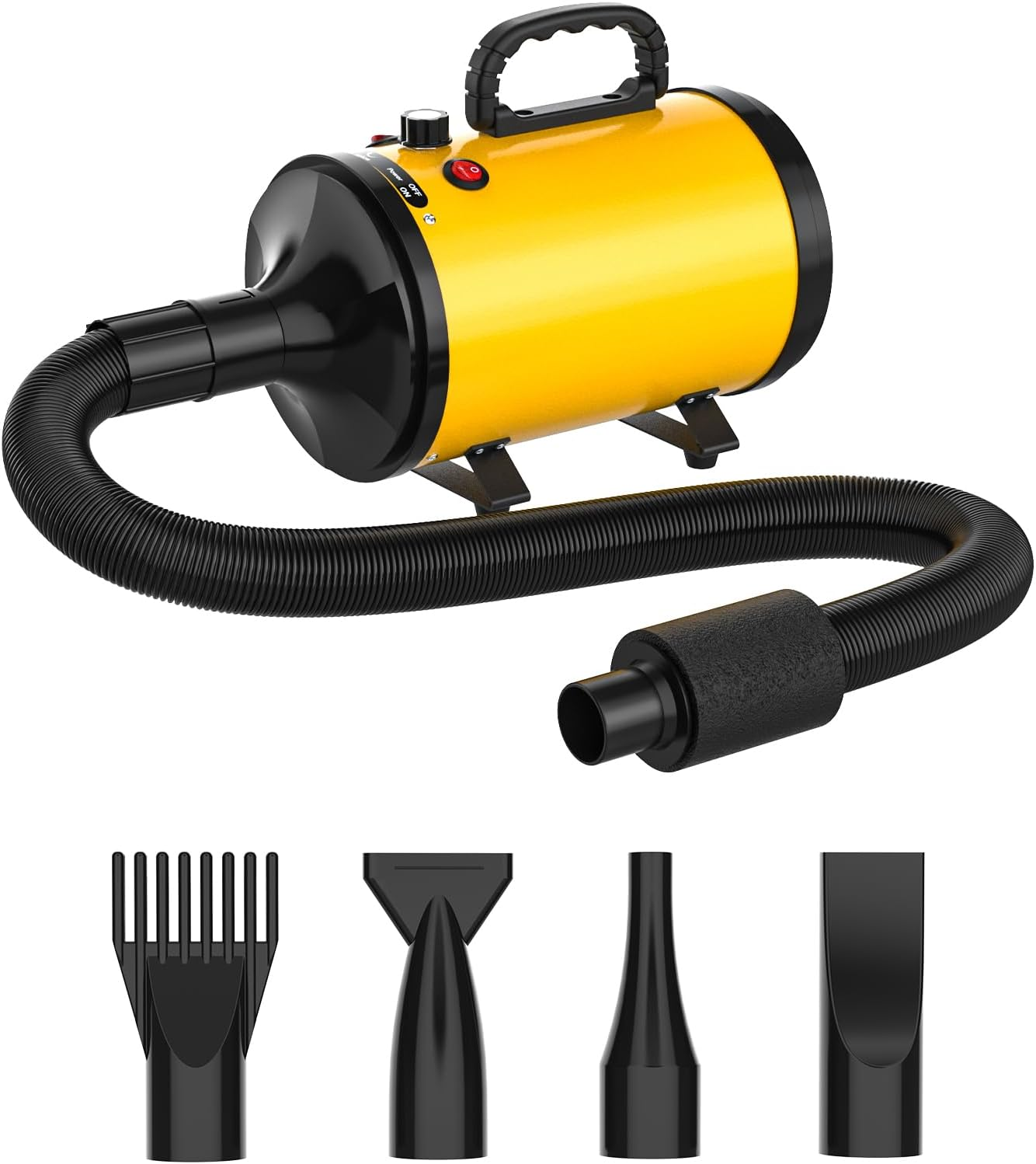 OPPSBUY Pet Dryer, Pet Grooming Hair Dryer with Heater, Home Dog Hair Dryer with Adjustable Wind Speed, Flexible Hose