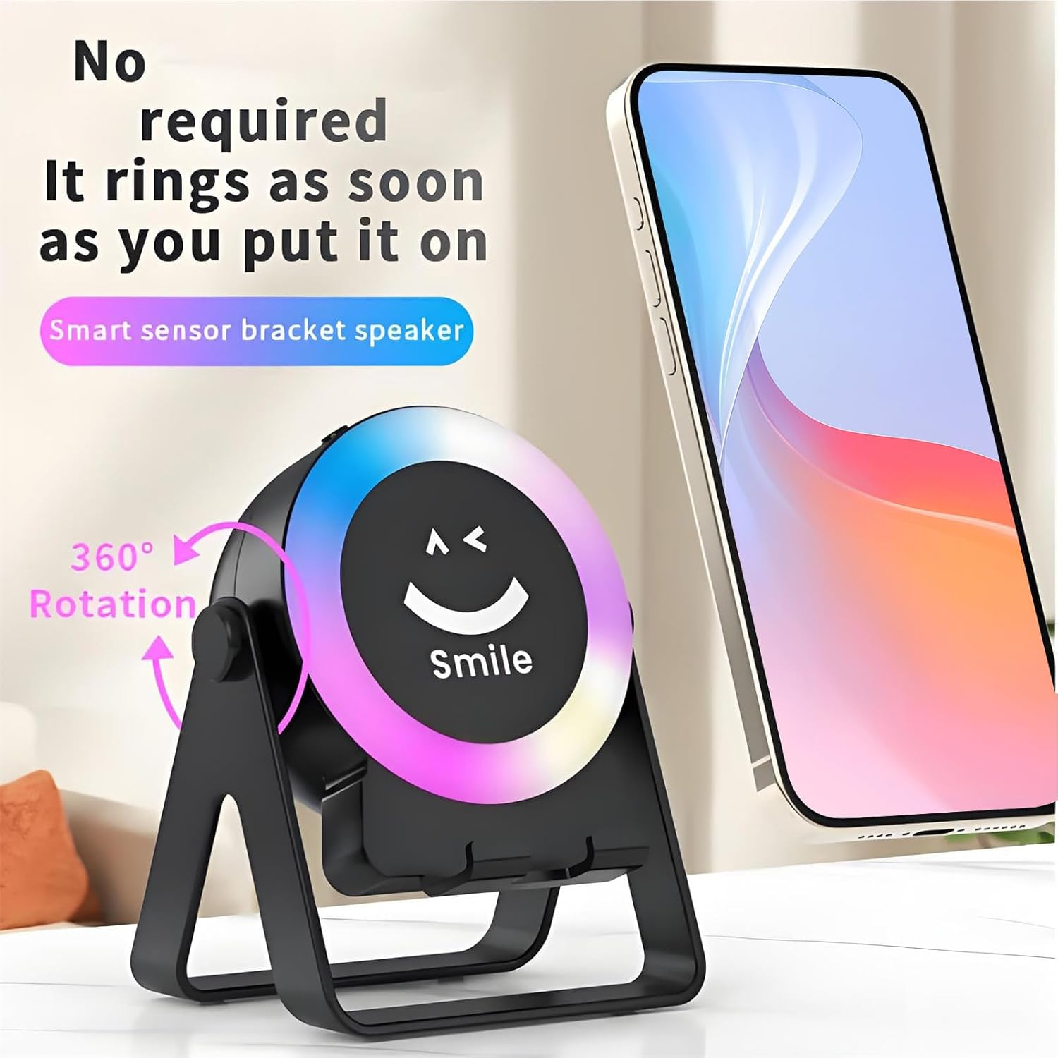 Induction Speaker, Portable Speaker for Desk, Audio Player with RGB Light 4-In-1 for Home Living Room Office Restaurant Retail Store Event Planners image number 6