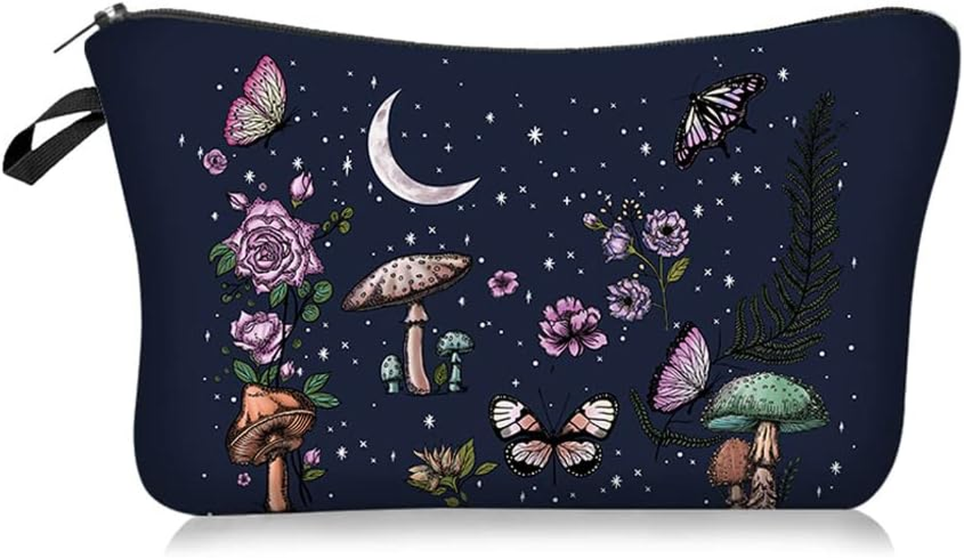 Allover Print Makeup Bag Cosmetic Bag Organizer Makeup Pouch Toiletry Pouch Clutch Cosmetic Pouch for Adult Women Travel and Daily Use, Moon Phase 1 - Bee image number 2