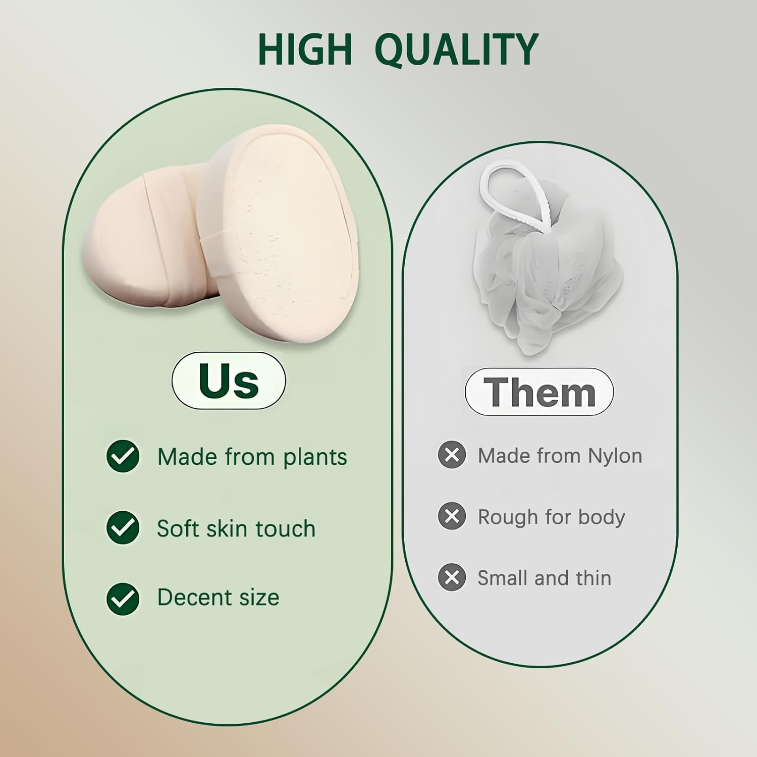 Checkzed Loofah， Authentic African Net Sponge & Exfoliating Body Scrubber, Organic Loofa Shower Sponge for Men & Women, Spa-Grade Skin Care, Plant-Based Checkzed Loofa (1 Pack) ﻿ image number 4