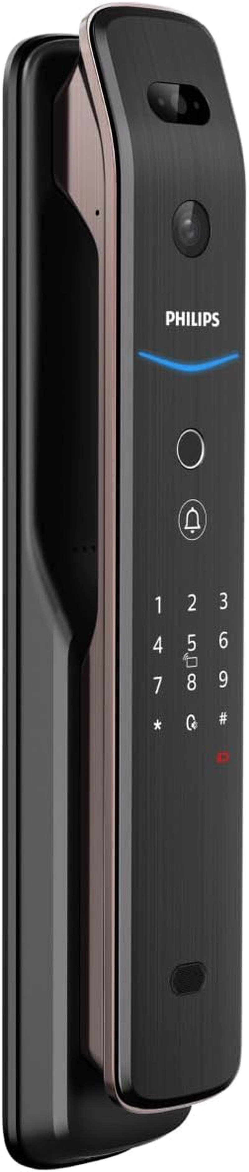 Philips Easykey Smart 3D Facial Recognition & Video Intercom Door Lock - Smart Door Lock Australia, Fingerprint Lock, Smart Home, Home Improvement, Keyless Door Lock, Door Safety Lock- Copper