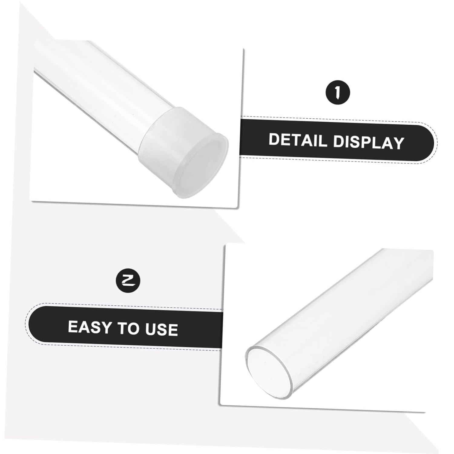 Mikinona 10Pcs Portable Thermometer Case Transparent Plastic Tube Compact Hard Protective Organizer for Home Travel Hospital Use image number 4