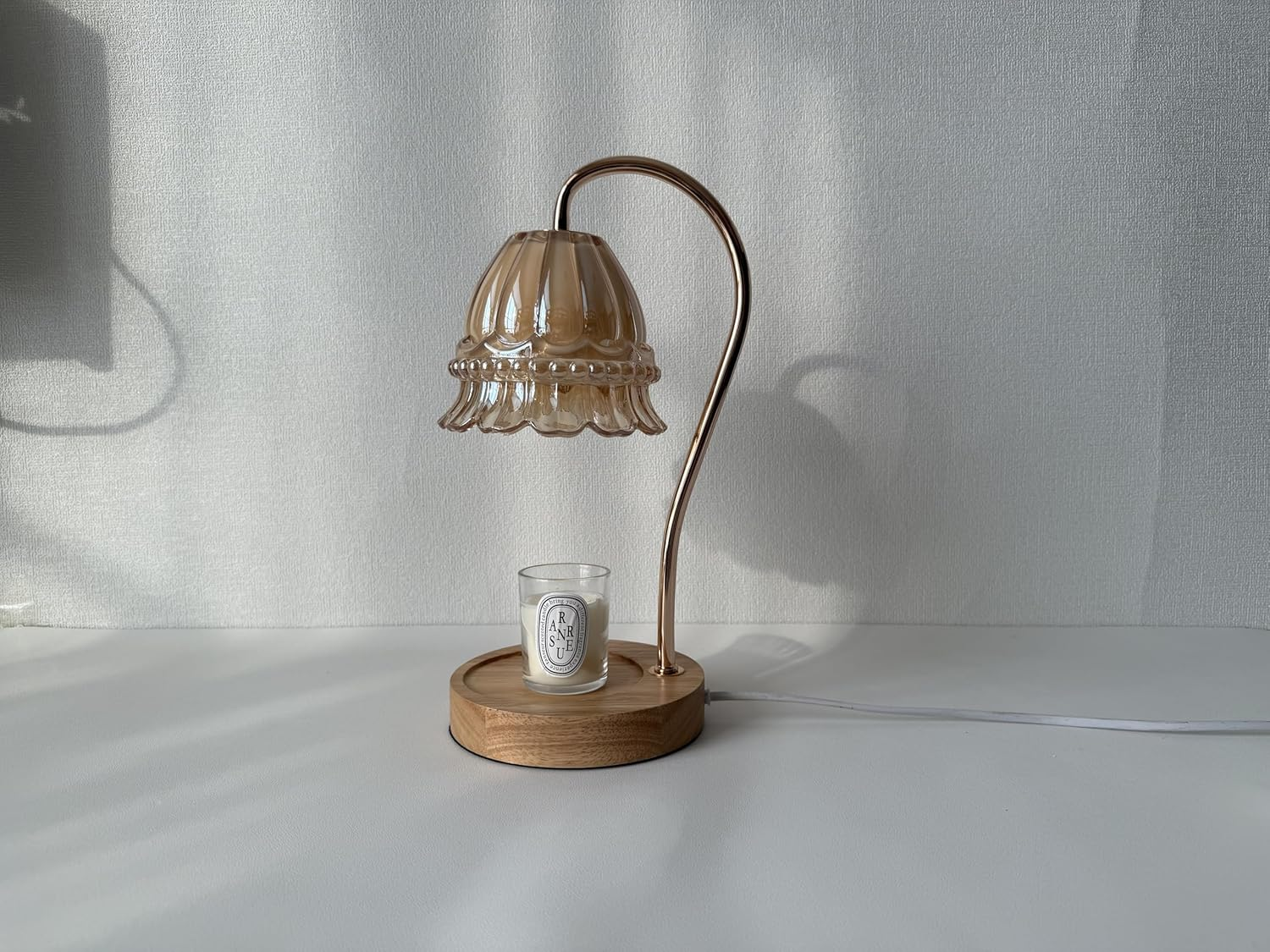 Candle Warmer Lamp with Timer，Vintage Bedroom Home Decor Warmer，Brightness Adjustable for Jar Scented Wax Melts with 2 Bulbs image number 1